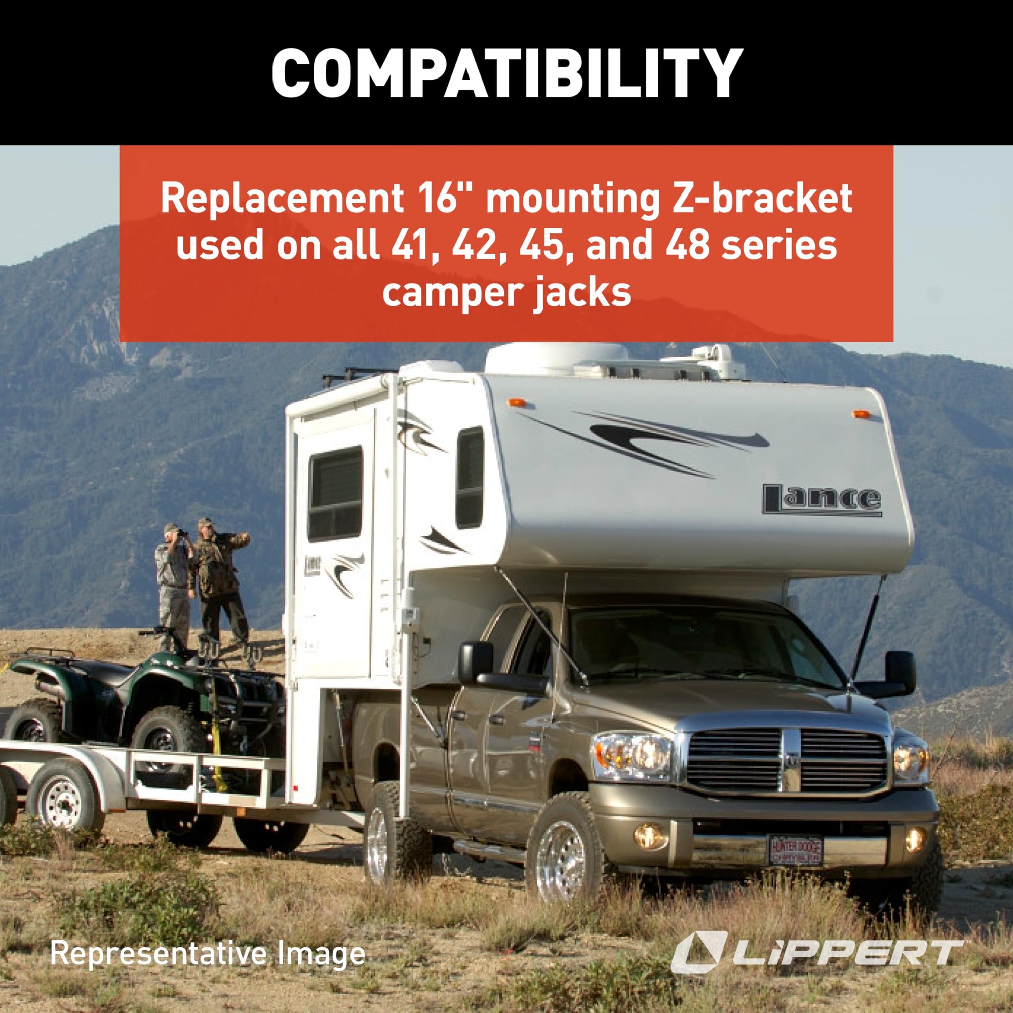 16" HappiJac Replacement Z-Bracket for Screw Jack on Truck Camper