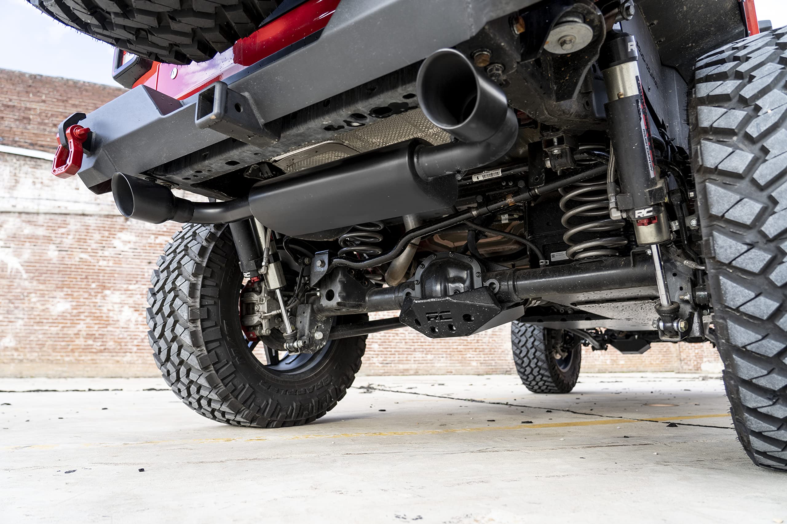 Rough Country Performance Black Dual Outlet Exhaust for 18-25 Jeep JL - 96003
