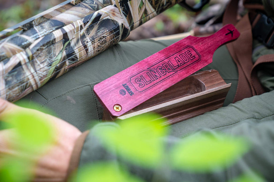 Hunters Specialties Slingblade HS Strut Turkey Clucks Cutts Yelps Purrs High Pitch Hunting Single-Sided Box Call, Brown
