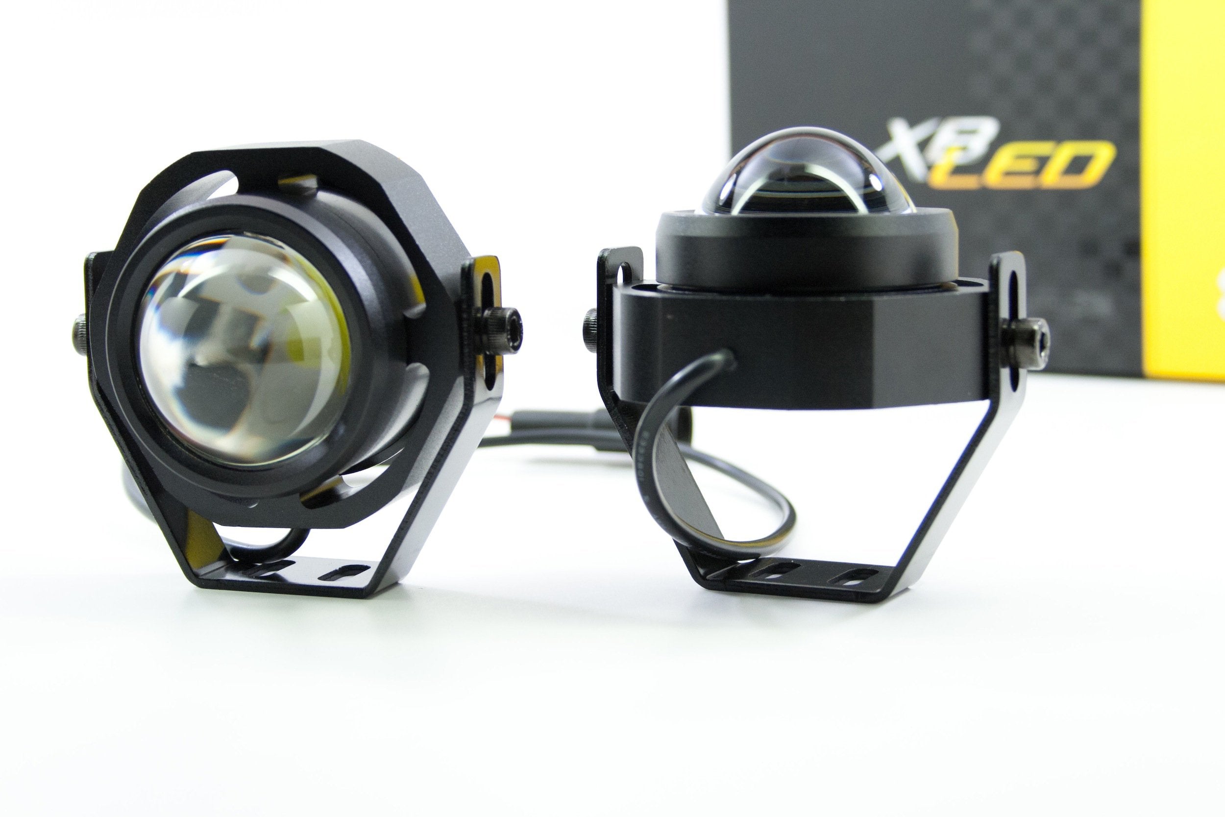 Morimoto X.DRL LED Daytime Running Light, Pair of Universal Pure White DRL Projectors for Custom Headlight Retrofits, Ultra Bright Accent Lighting, Adjustable Mounting Hardware Included (1x LED330)