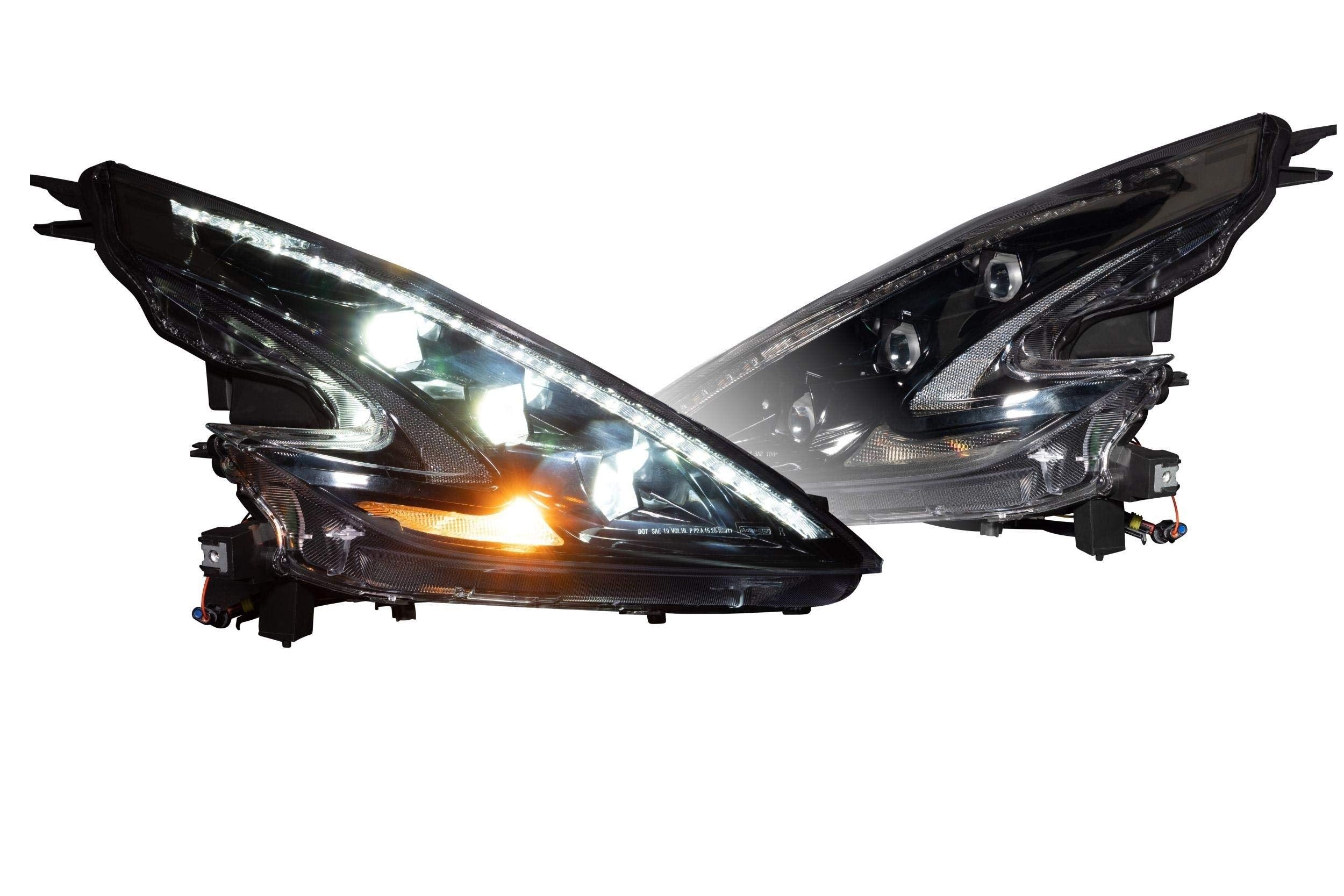 Morimoto LED XB Headlight (LHD), Fits 2008-2020 Nissan 370Z, Plug and Play Housing Upgrade, DOT Approved LED Assembly with Switchback Sequential Turn Signals & UV Coated Lens (1x LF474-ASM)