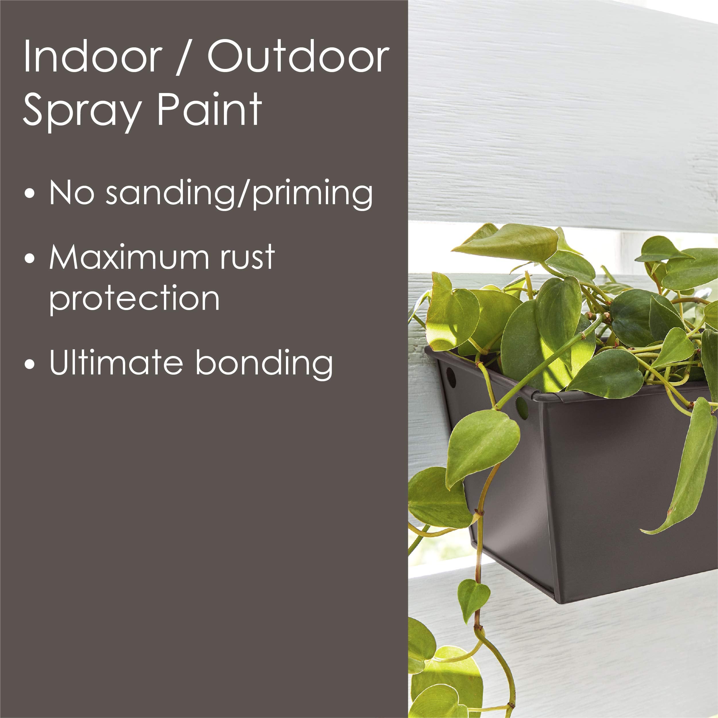 Krylon All-In-One Fusion Adhesive Spray Paint for Indoor/Outdoor Use, 12 oz, Otter Brown