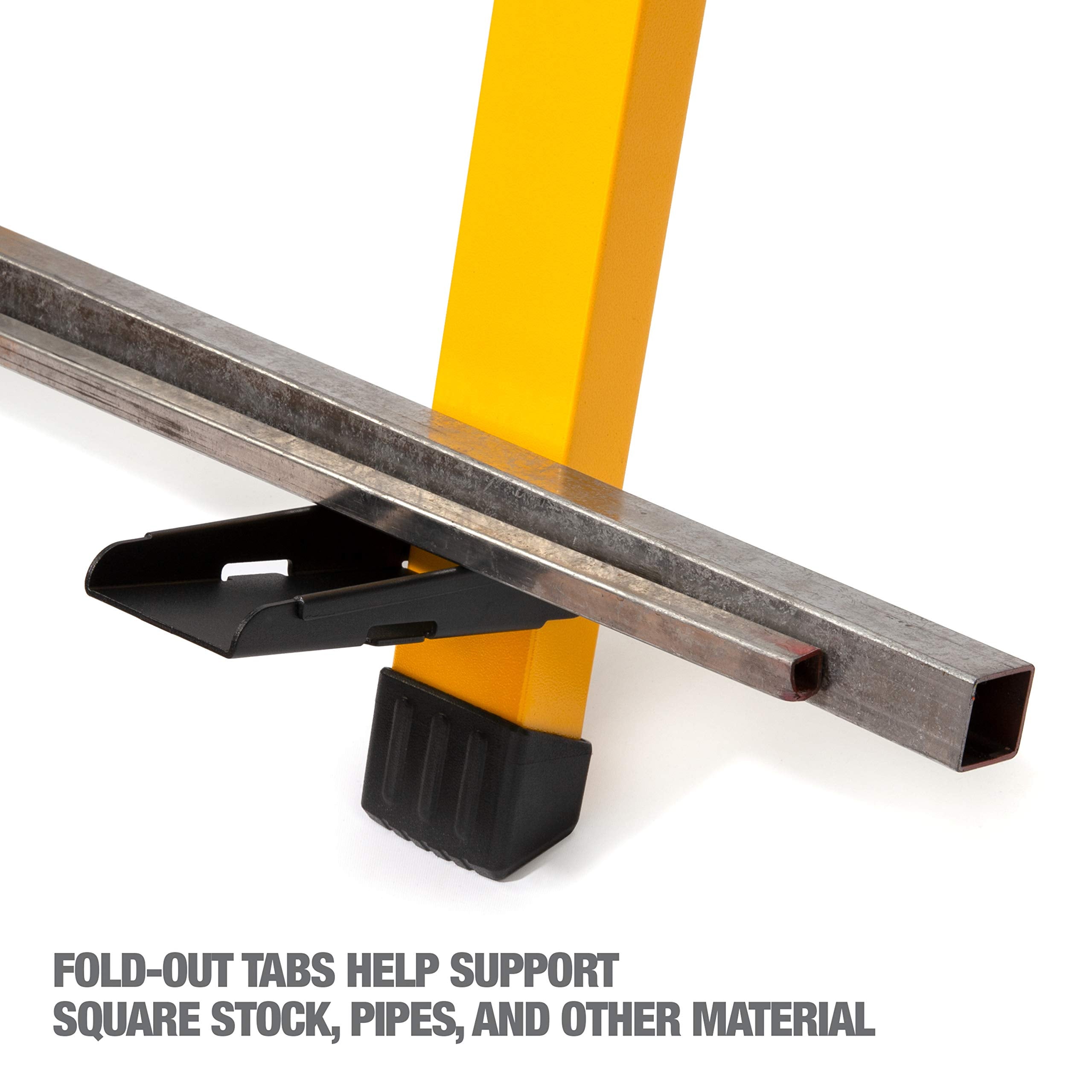 DEWALT Portable Adjustable Height Steel Welding Sawhorse, Double-Locking Legs, Pipe Saddles, 1,100 lb Weight Capacity