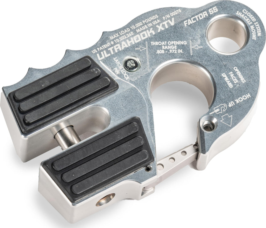 Ultrahook XTV Factor 55 Closed System Shackle Mount, Max Rated Load: 10,000 Pounds and Breaking Strength: 21,000 Pounds - Silver
