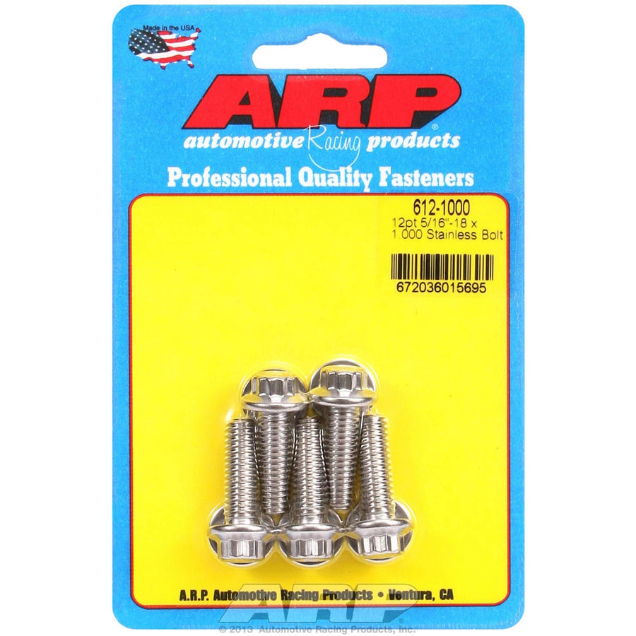 5/16-18 x 1.000 ARP 12pt SS Bolt