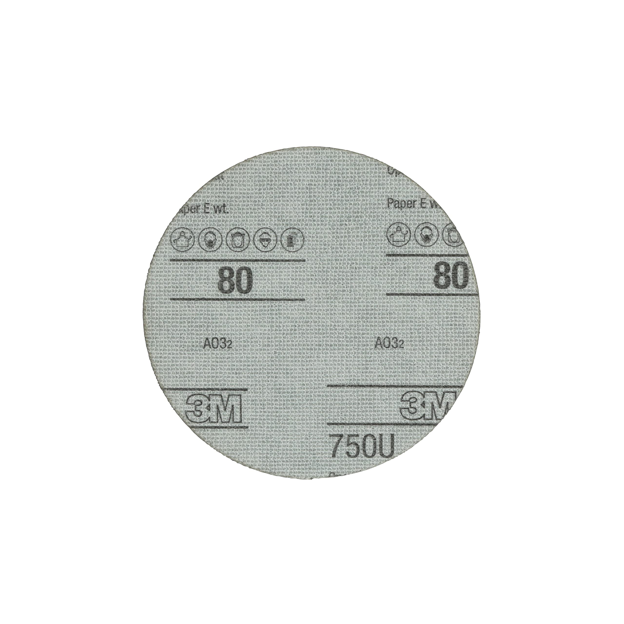 3M Green Corps Sanding Discs Hookit, 00512, No Hole, 6 in, 80+ Grade, Pack of 25 Production Discs, for Coating Removal, Metal Surfaces, Auto Sanding