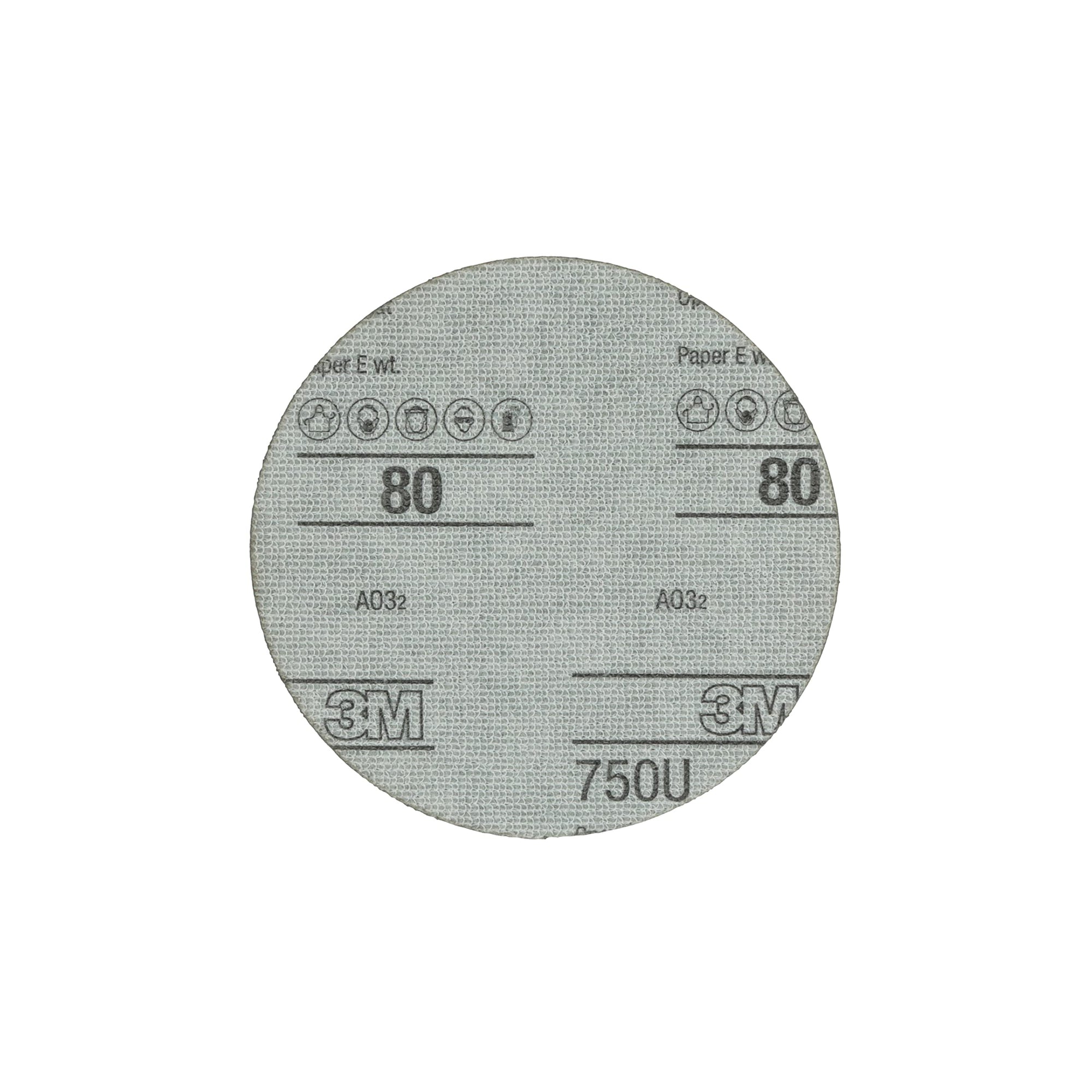 3M Green Corps Sanding Discs Hookit, 00512, No Hole, 6 in, 80+ Grade, Pack of 25 Production Discs, for Coating Removal, Metal Surfaces, Auto Sanding