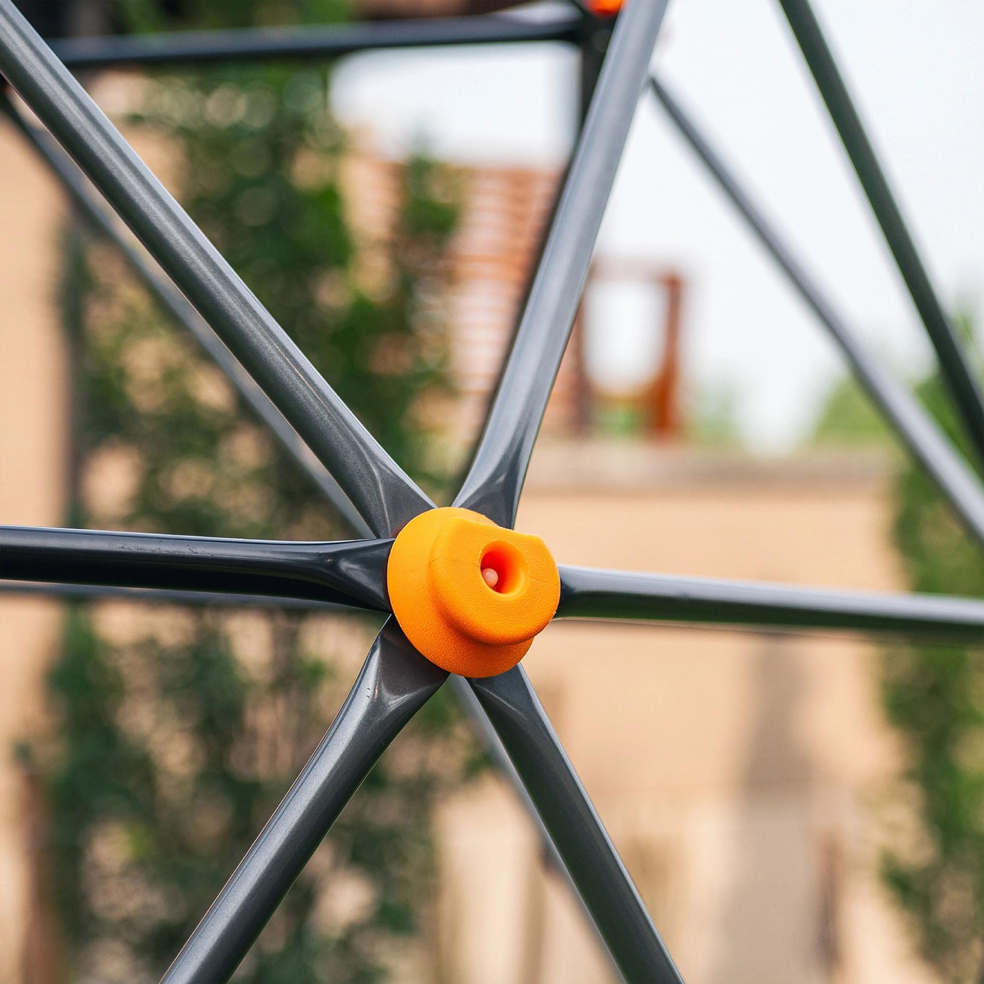 SummitPro 7.5ft Kids Outdoor Climber – gobaplay Climbing Dome, Metal Backyard Play Structure Playground Equipment with Rock Climbing Hand Grips