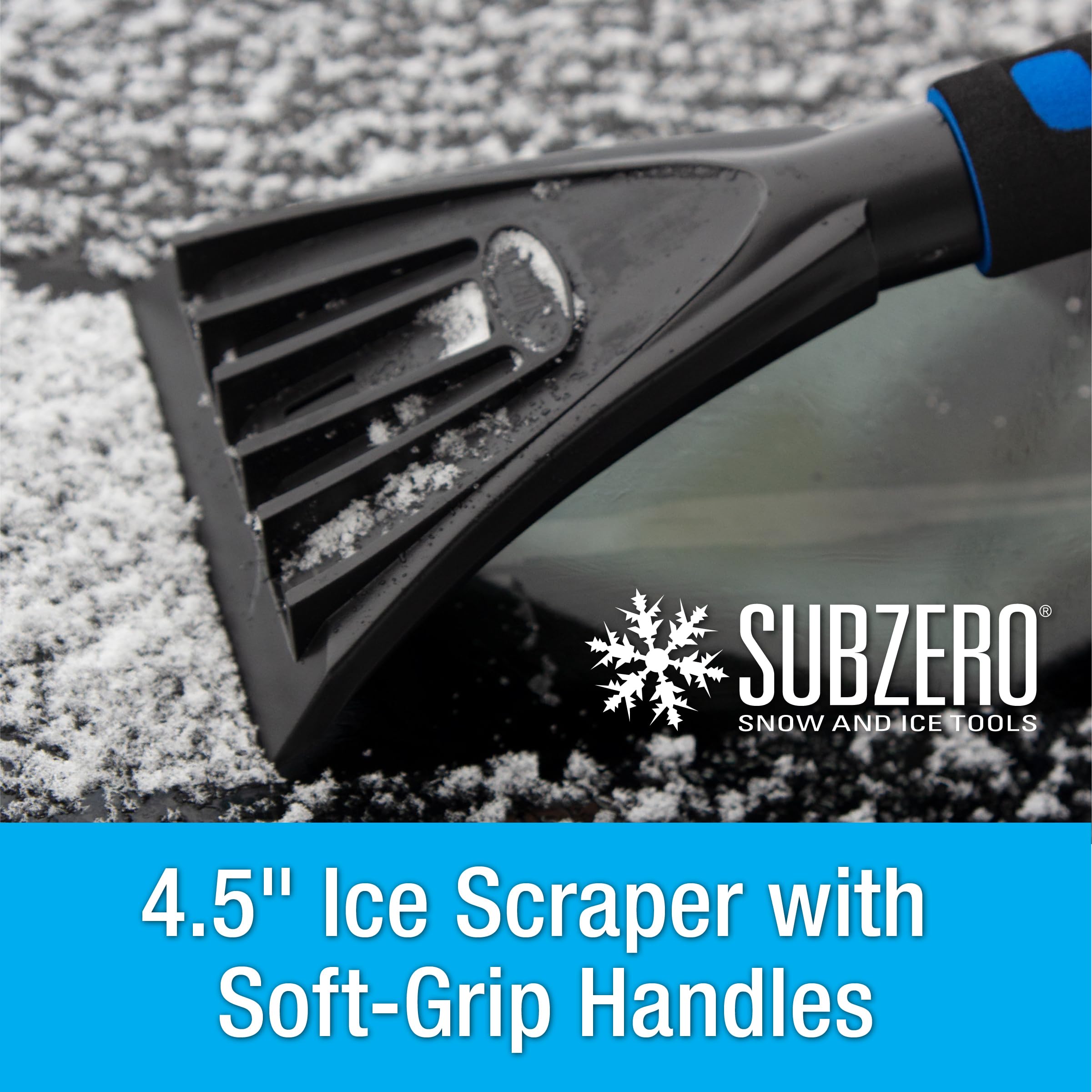 80052 SubZero 52" Quick-Release Handle Ice Scraper and Pivoting Snow Broom (Colors May Vary)