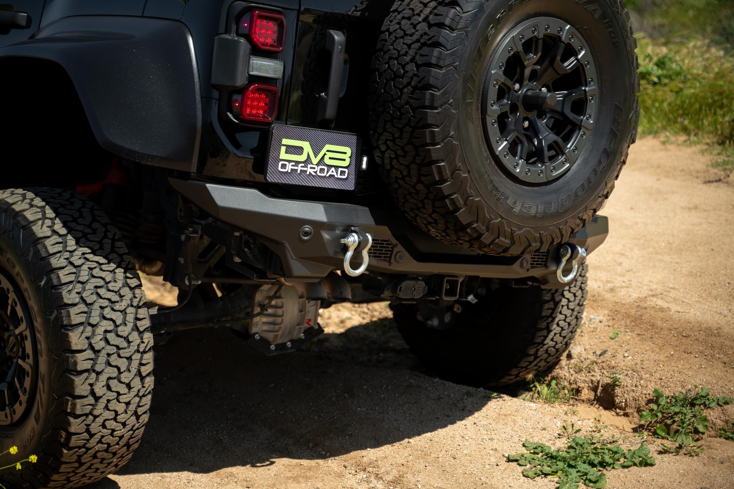 Spec Series DV8 Offroad Rear Bumper for 2021-2025 Ford Bronco | Mounts two 3" Light Pods | Features two 1" Thick D-Ring Mounts | Compatible With All Trim Levels (Including Raptor)