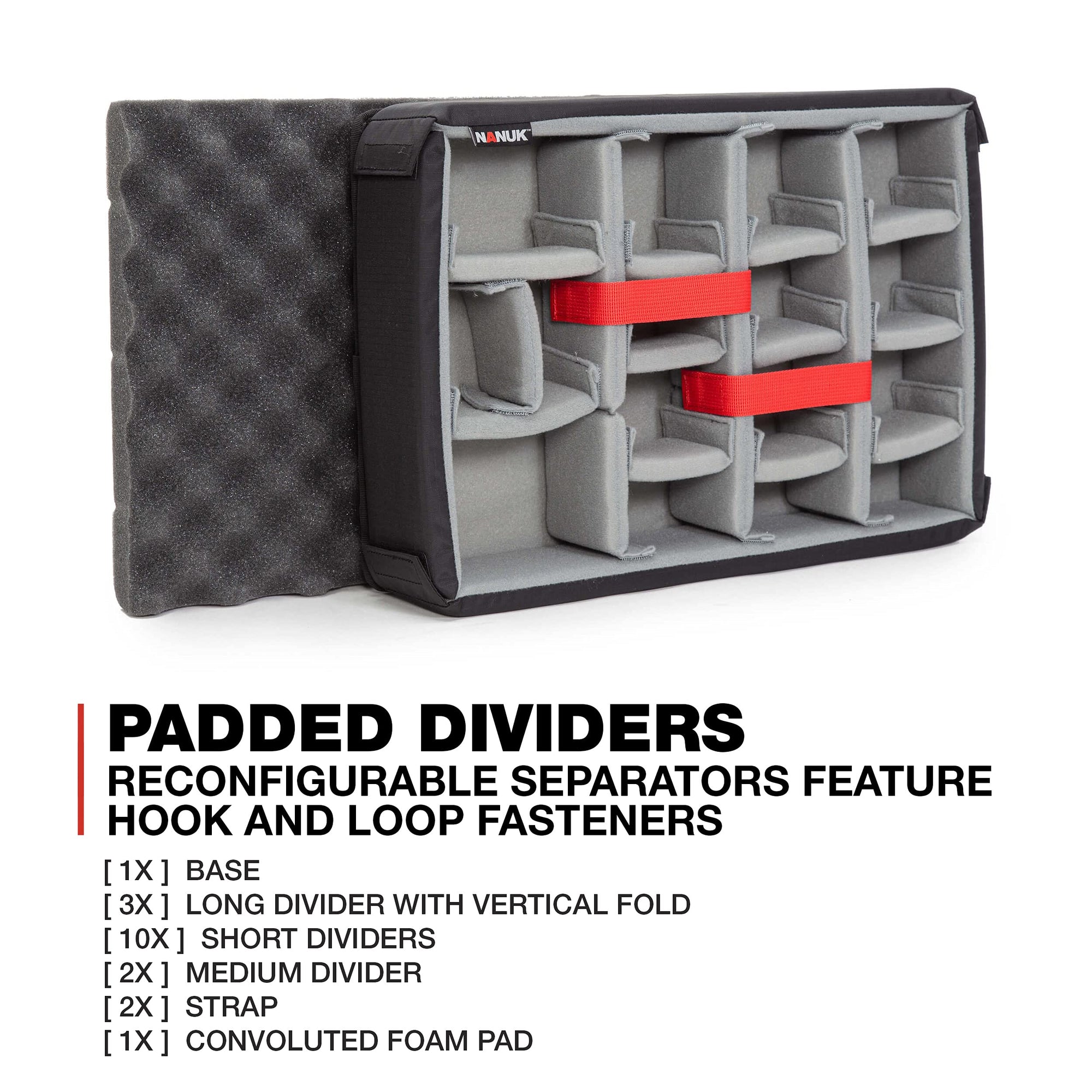 Protective Nanuk 923 Case with Padded Dividers, Black