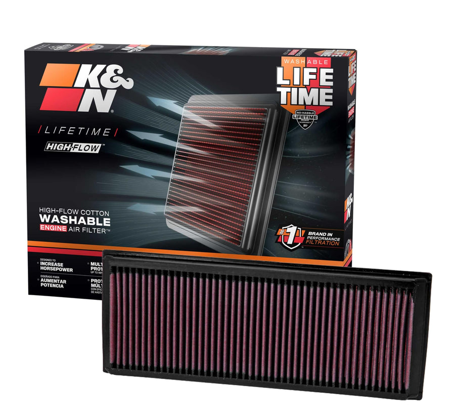 K&N Original High-Flow Lifetime Engine Air Filter: Increase Power: Premium, Washable: Compatible with Audi/Volkswagen: (See Product Description for Select Models) 33-2865