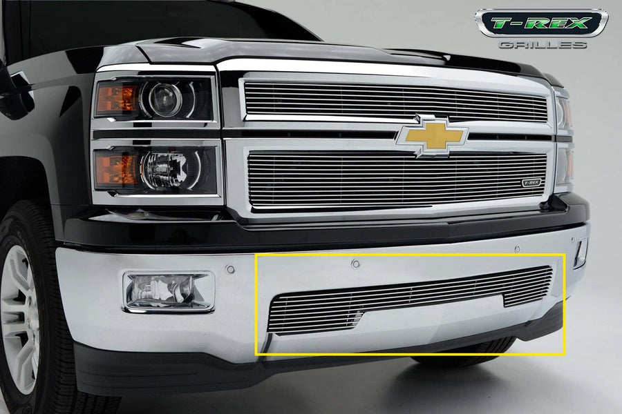 Billet Series T-Rex Polished Bumper Grille for Chevrolet Silverado