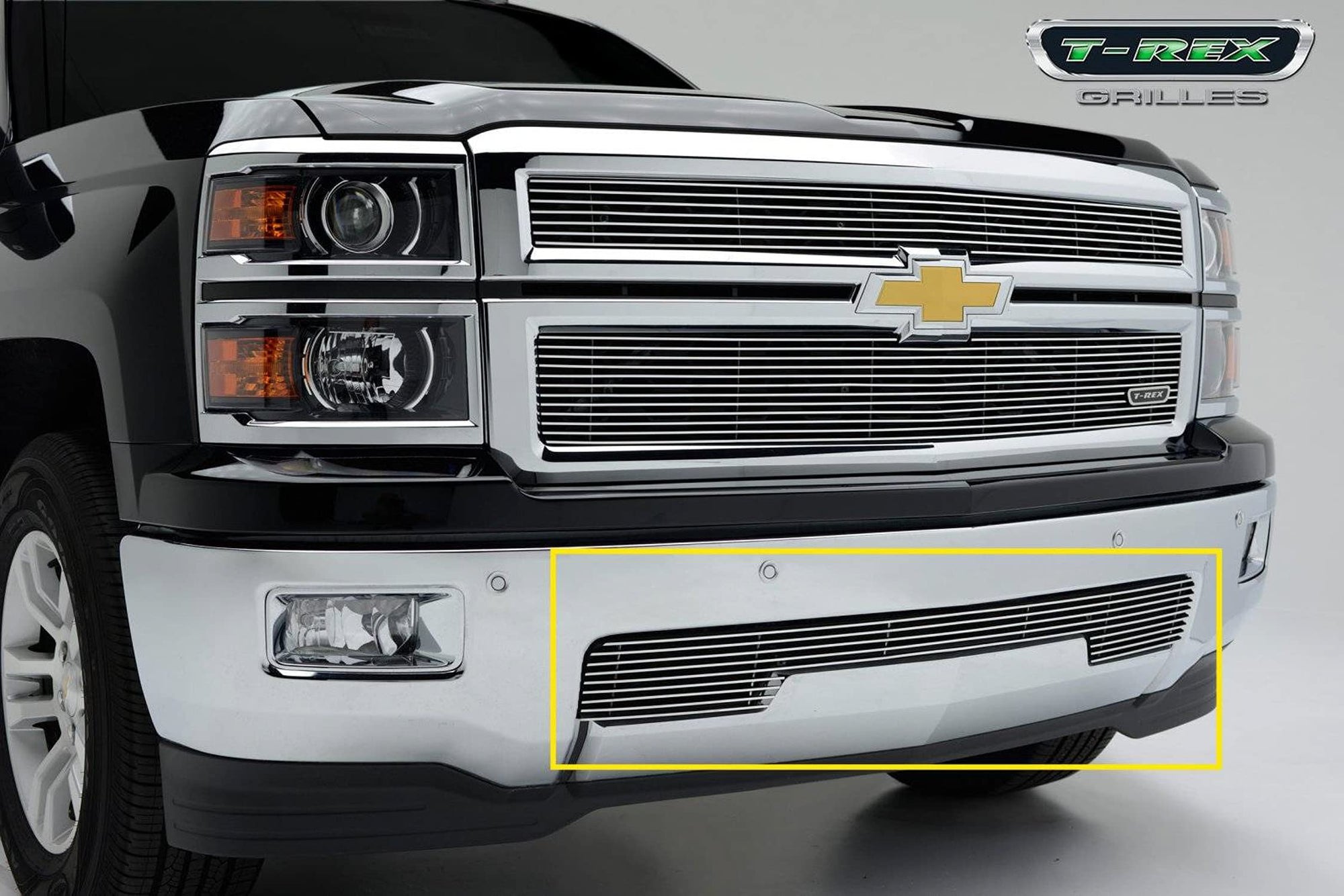 Billet Series T-Rex Polished Bumper Grille for Chevrolet Silverado