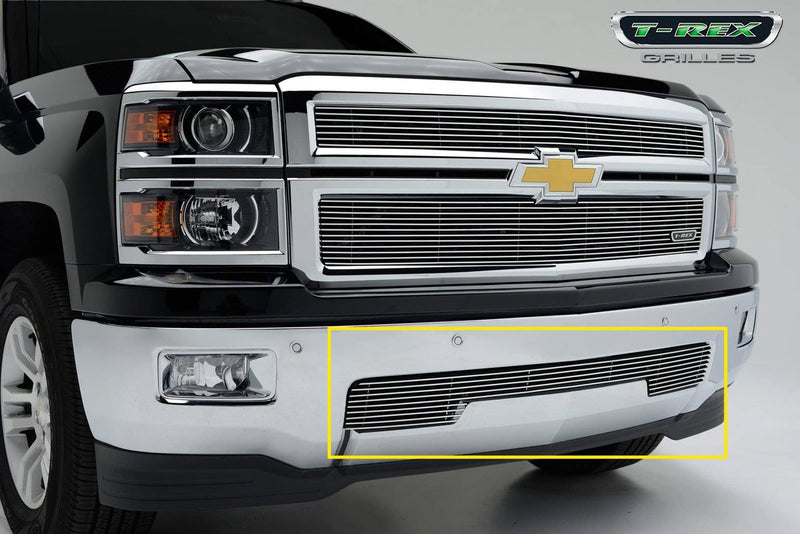 Billet Series T-Rex Polished Bumper Grille for Chevrolet Silverado