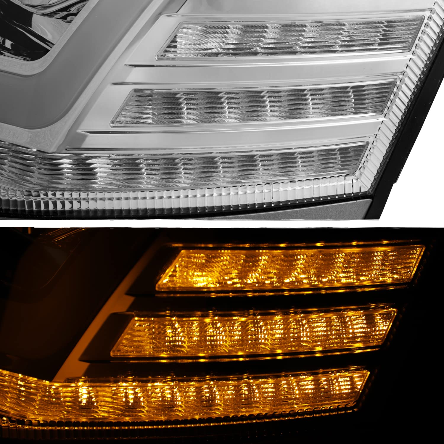 AKKON - 2004-2017 Fit Volvo VNL [Full LED DRL Dual Lens] Projector Headlights Lamps Chrome Left Driver + Right Passenger