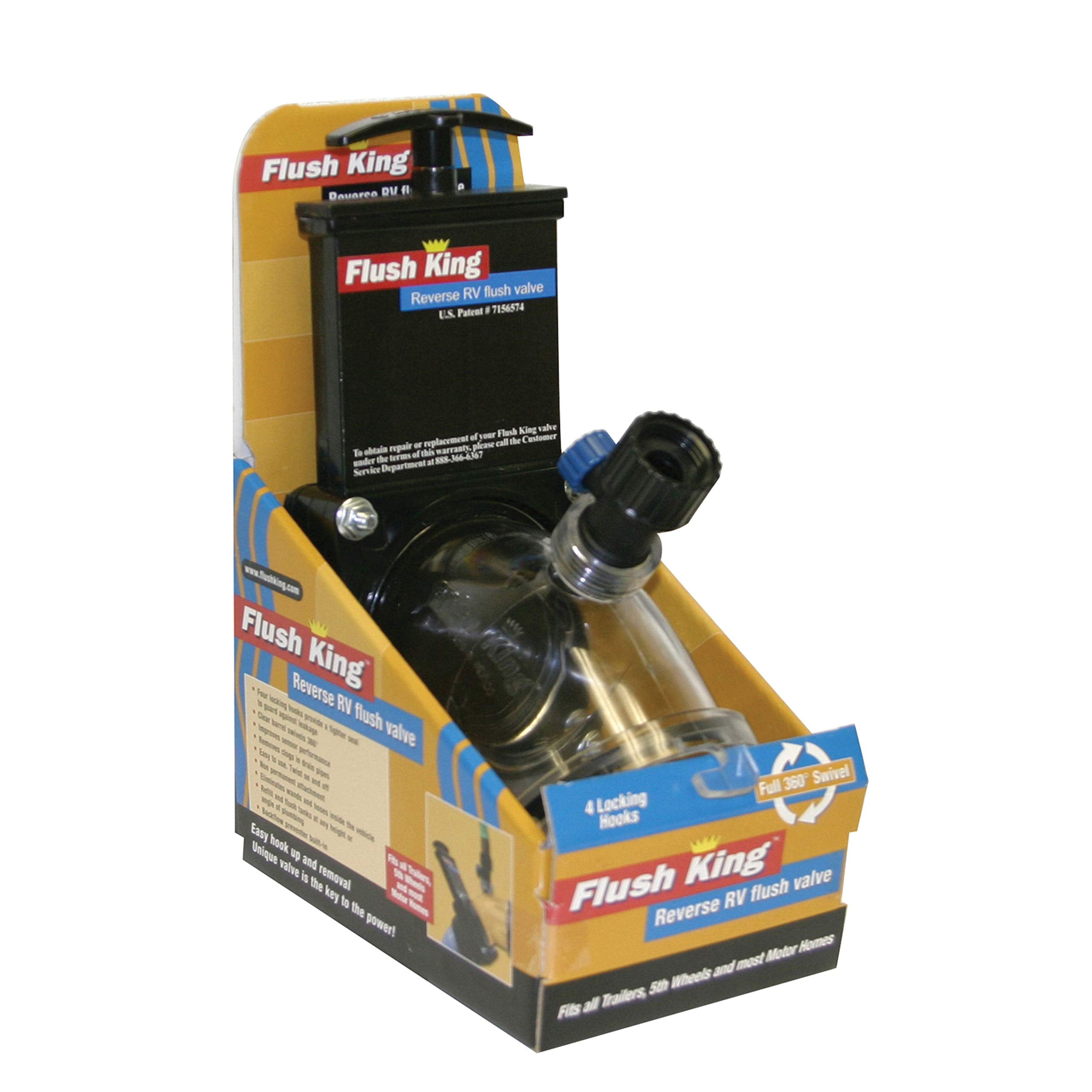45 Degree Valterra Flush King™ Reverse Flush Valve Attachment for RV, Camper, Trailer