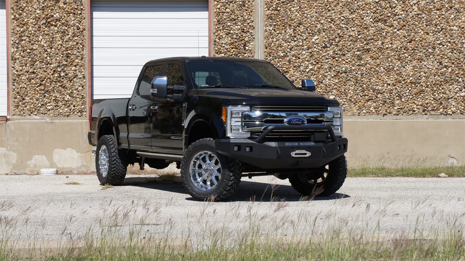 Stealth Road Armor 617F4B Front Winch Bumper Pre-Runner Guard - Texture Black - Compatible with: 2017-2022 Ford F-250 F-350