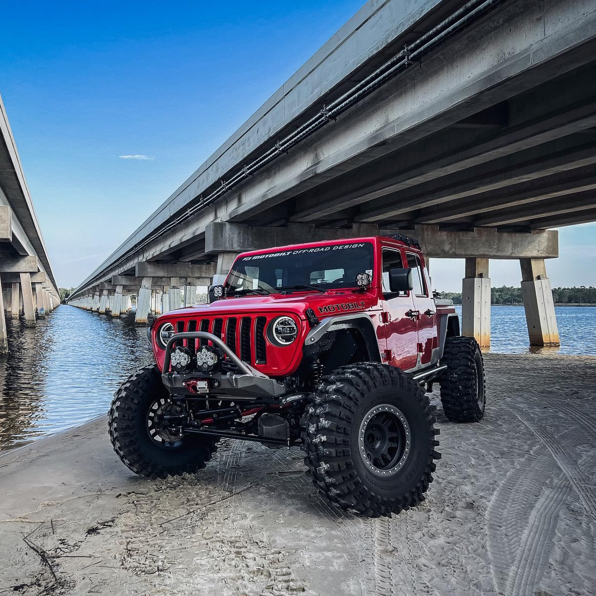 Motobilt Frame Chop Tomahawk Front Bumper w/Bull Bar for Jeep JK, JL, JT