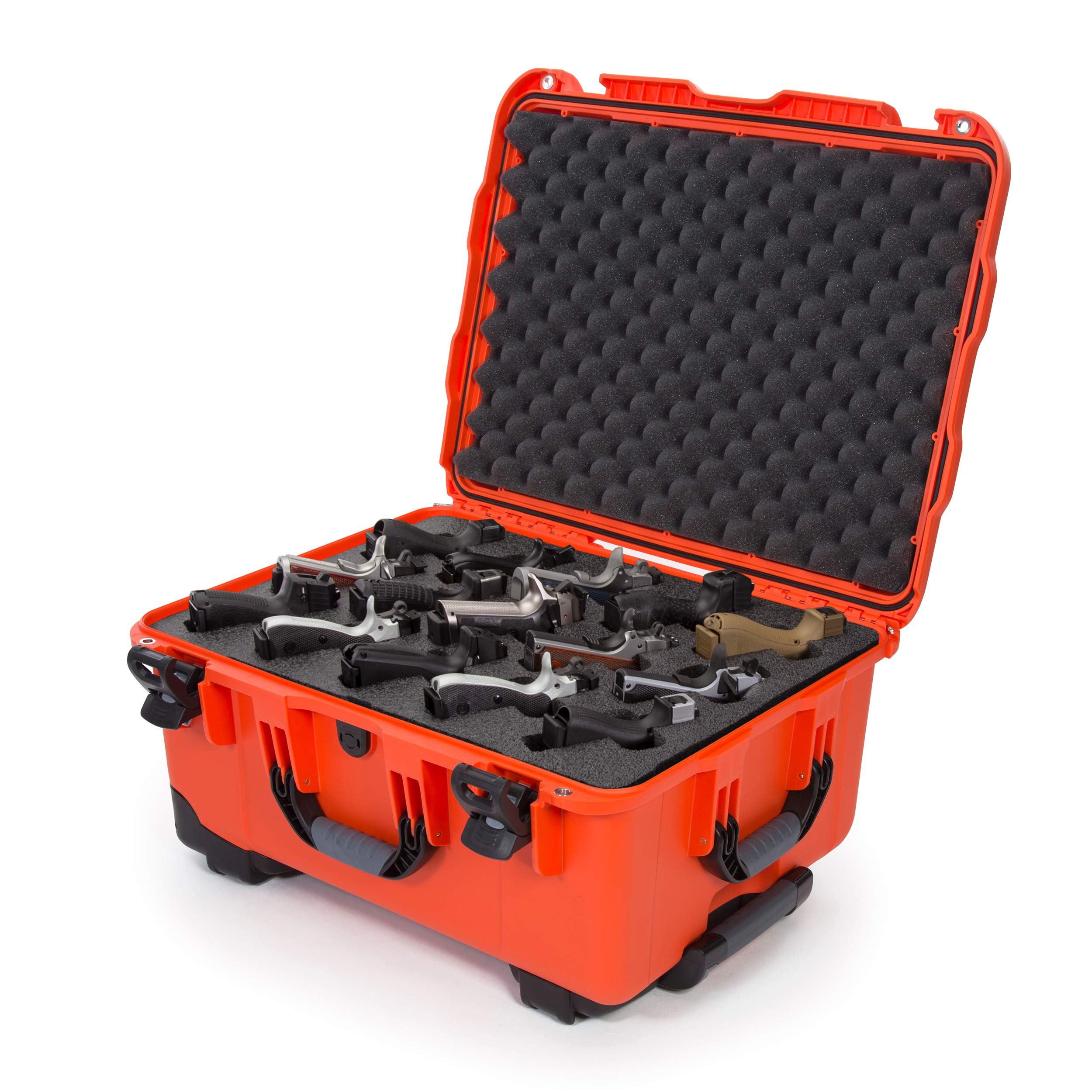 950 Nanuk Waterproof Hard Case for Pistols 15UP w/Wheels - Orange