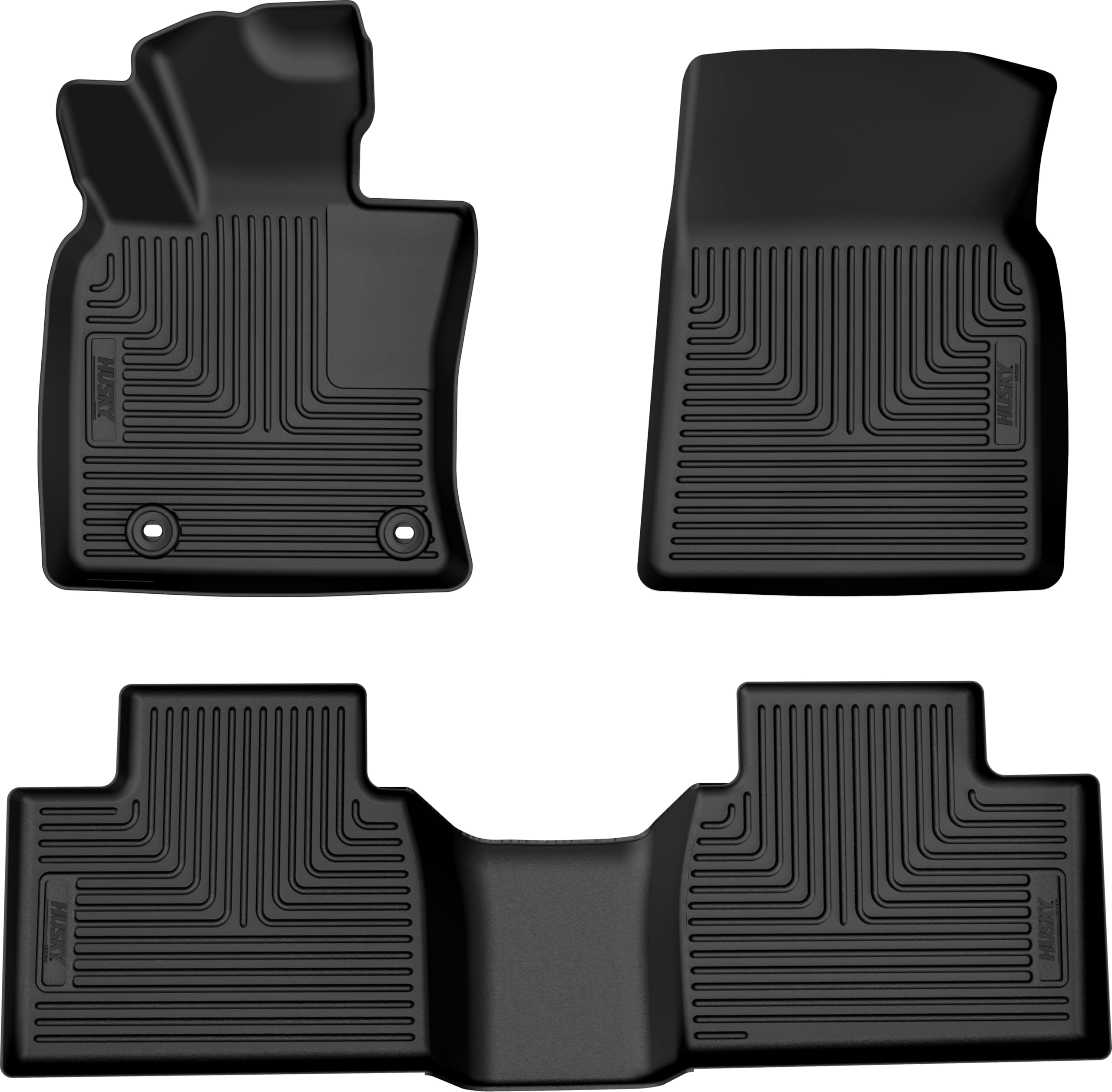 Weatherbeater Husky Liners Floor Mats | Fits 2025-2026 Toyota Camry | Front & 2nd Row, 3-pc Black - 95361