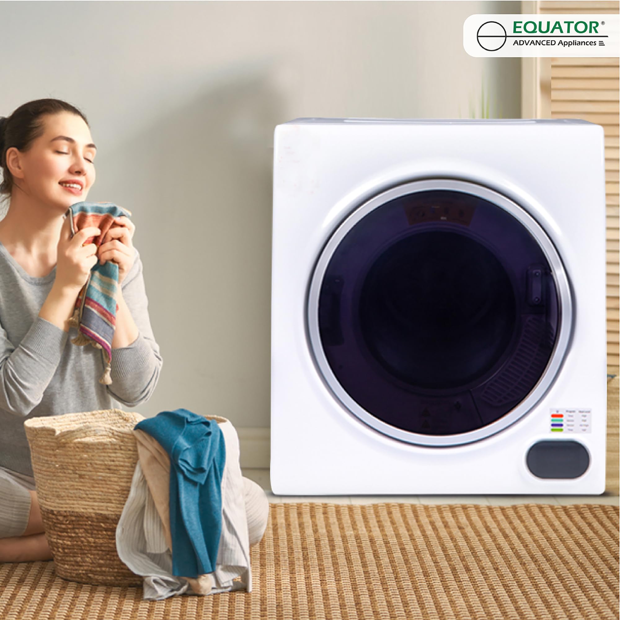 Equator 110V 3.5 cu.ft. Compact Digital Vented Sensor Dryer (ED 852 White)