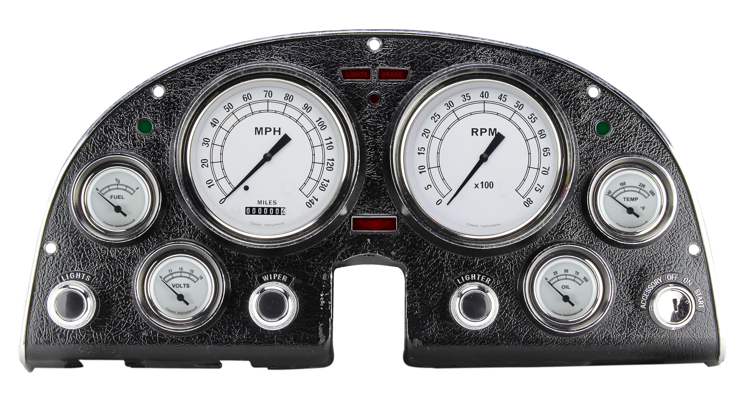 Classic Instruments Classic White CO63CW-LS Direct Fit Gauge Package LS Swap Fits 1963-1967 Corvette