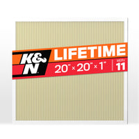 K&N HVAC Furnace Air Filter 20x20x1, Lasts a Lifetime, Washable, Merv 11, the Last Filter You Will Ever Buy, Breathe Safely at Home or in the Office, HVC-12020