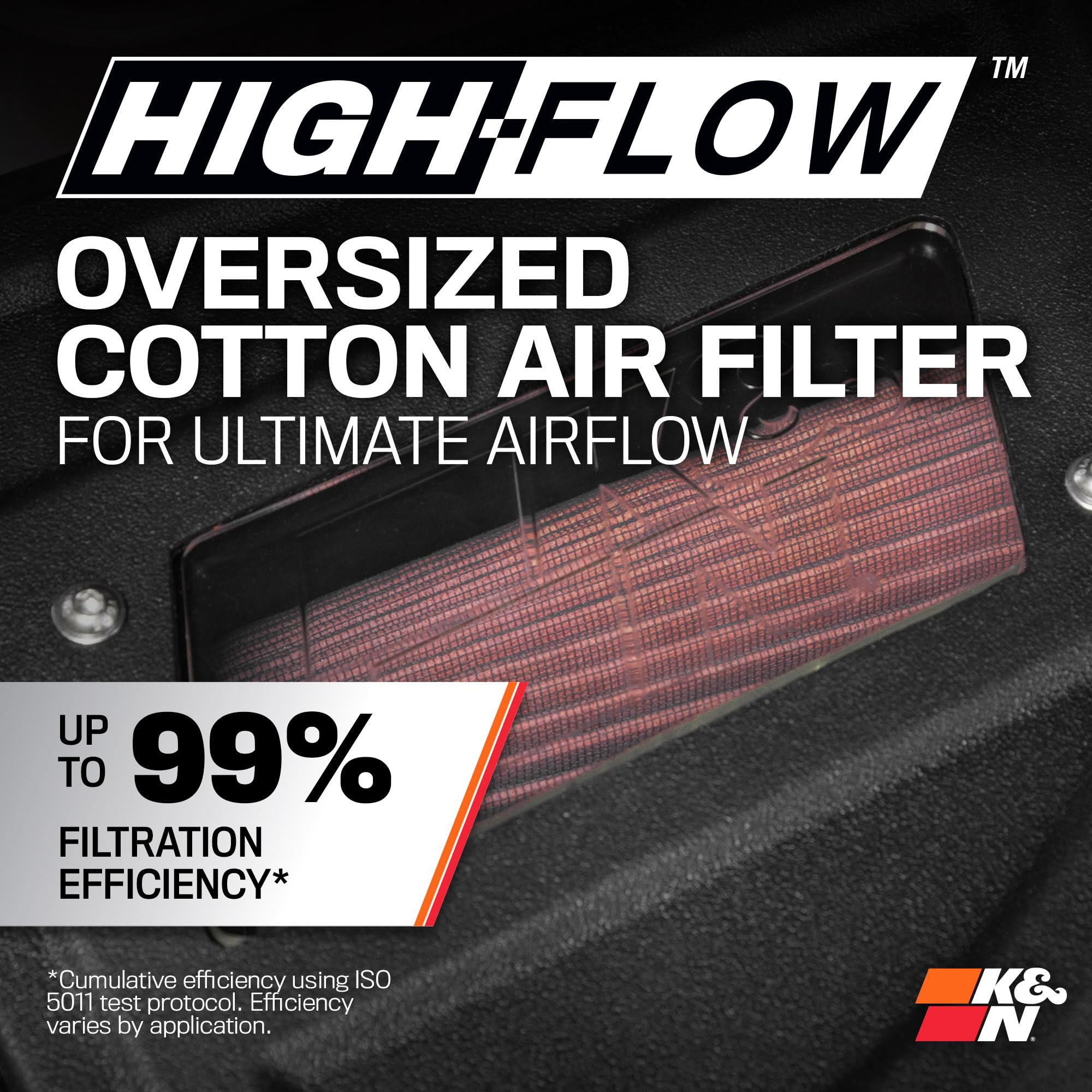 Cold Air Intake System K&N: High-Flow Air Filter, Increase Performance & Towing: Compatible with 2020-2023 RAM: 1500, 63-1586