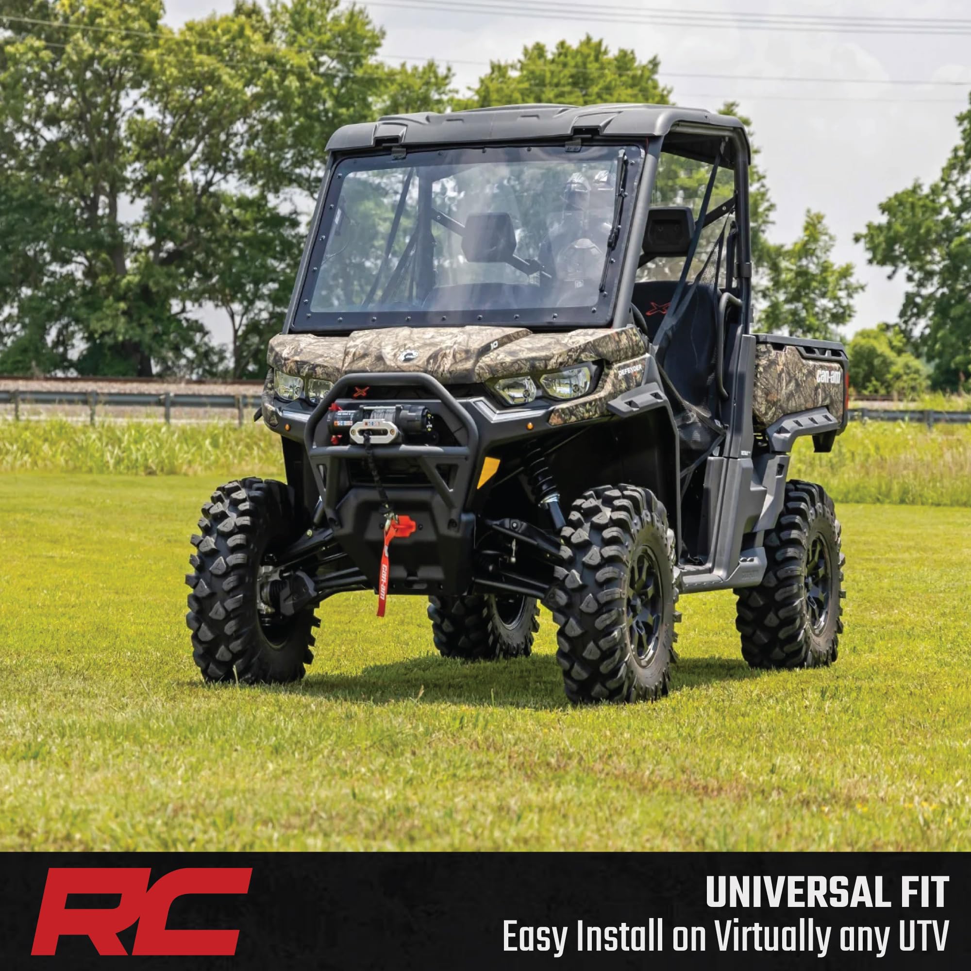 Rough Country Turn Signal Kit Universal UTV with Horn - 12V Blinker System, Amber Front & Red Rear Signals, Street-Ready Visibility Upgrade