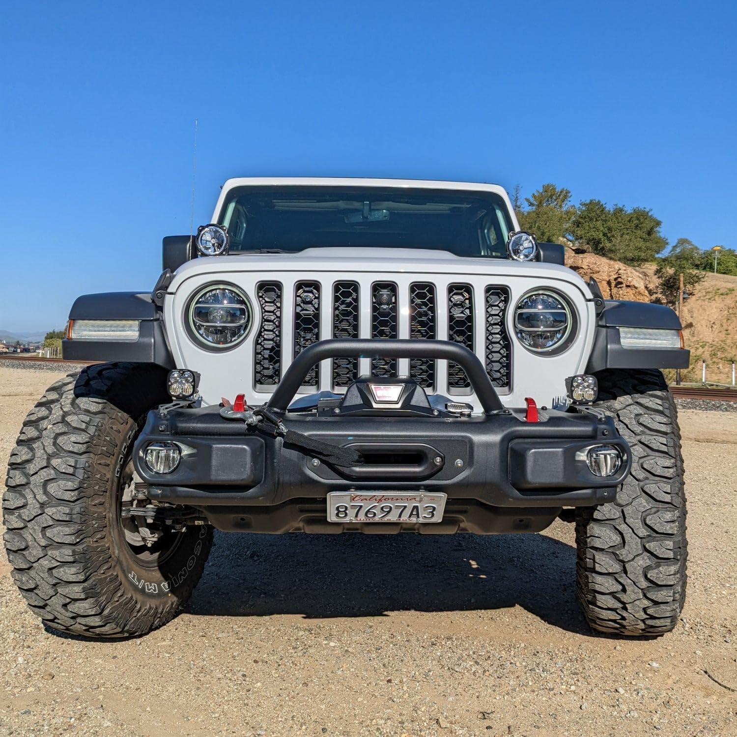 Front Steel Bumper Mid Hoop Grimm Offroad for Jeep Wrangler JL/JLU & Gladiator w/Rubicon Front Bumper