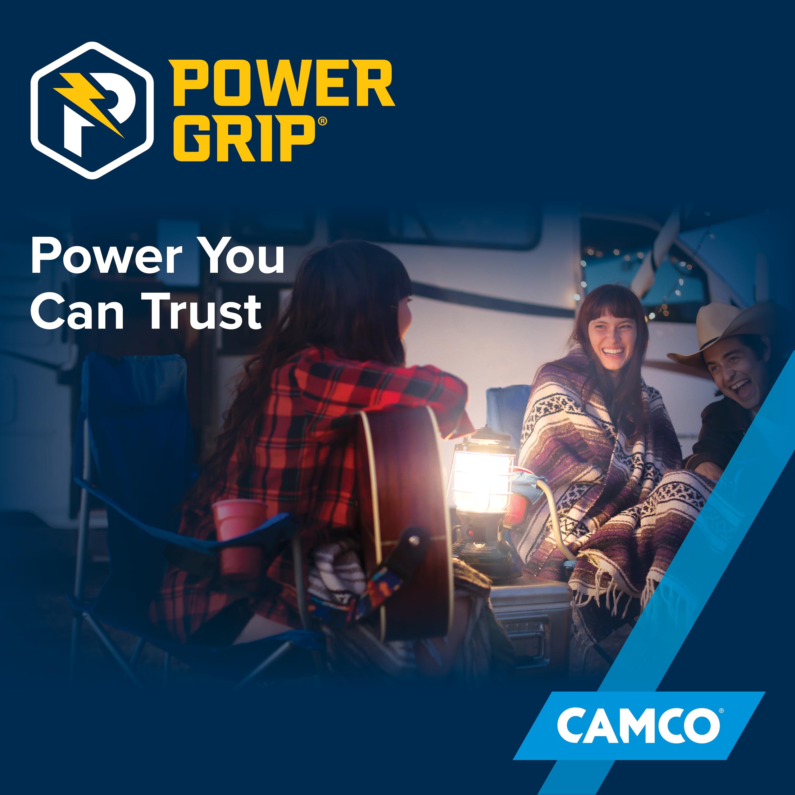 Camco PowerGrip RV Electrical Adapter Dogbone - Features Heavy-Duty 50-Amp Male and 30-Amp Female Connections - Crafted of 100% Copper 10/3-Gauge Wires & Rated for 125V/3750W (55175)