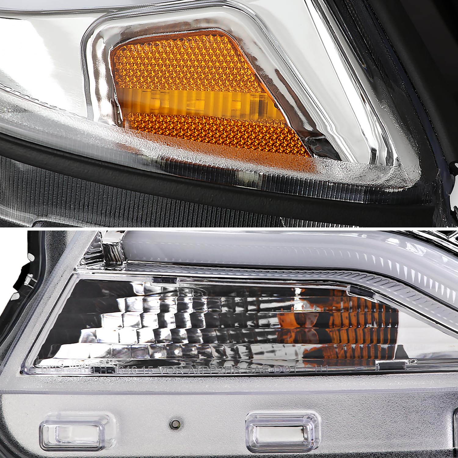 LED Light Bar Projector Headlights SPEC-D TUNING Compatible with 2015-2022 Chevy Colorado, Left + Right Pair Headlamps Assembly