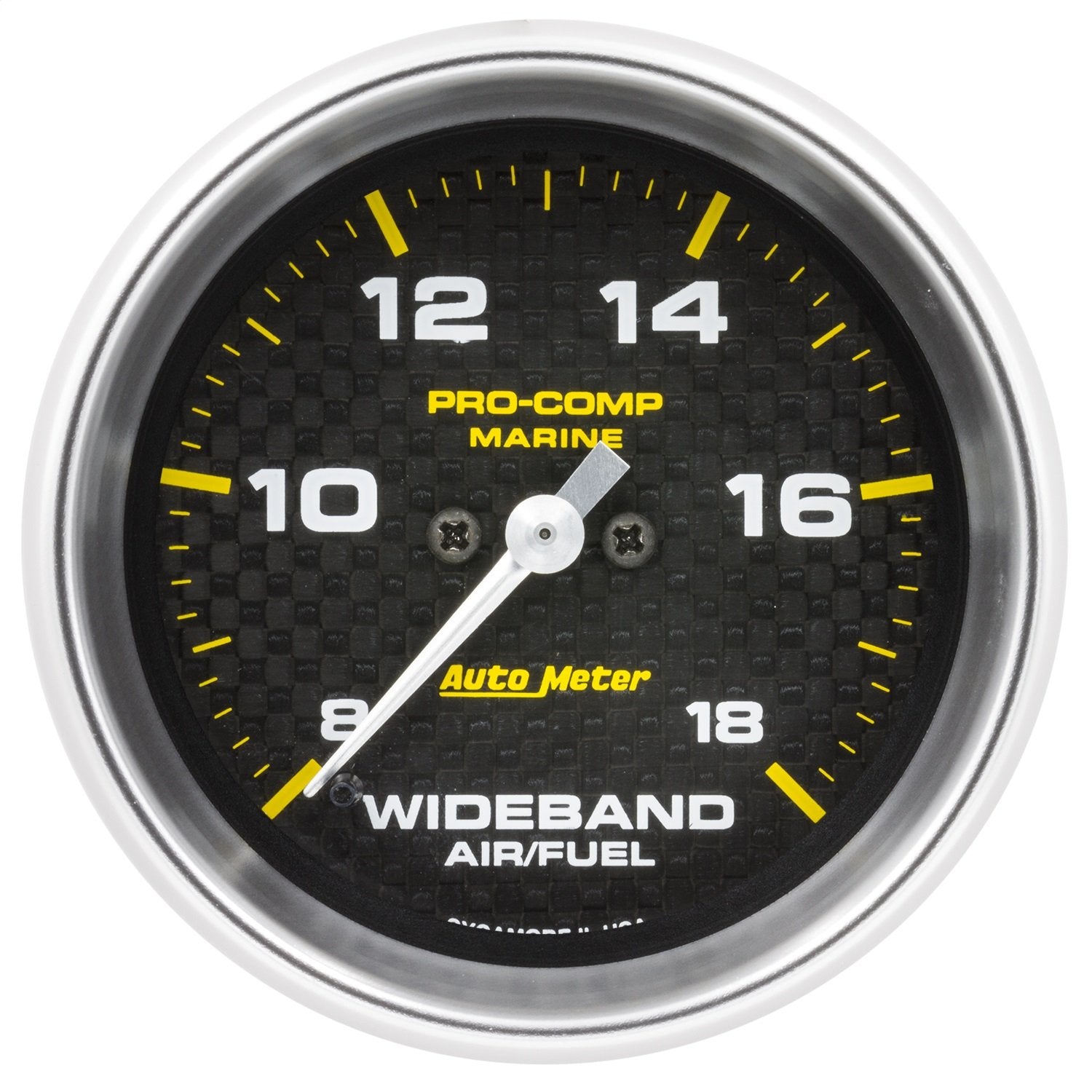 Auto Meter Gauge 200870-40, Air/Fuel Ratio-Wideband, Analog, 2 5/8", 8:1-18:1, Stpr Mtr, Marine Cf