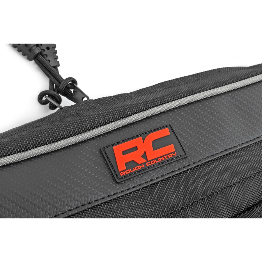 Front Door Storage Bags Rough Country for Polaris RZR XP (2024–2025) – Pair, 1680D Water-Resistant UTV Door Bags w/Knee Pads & Drink Holders