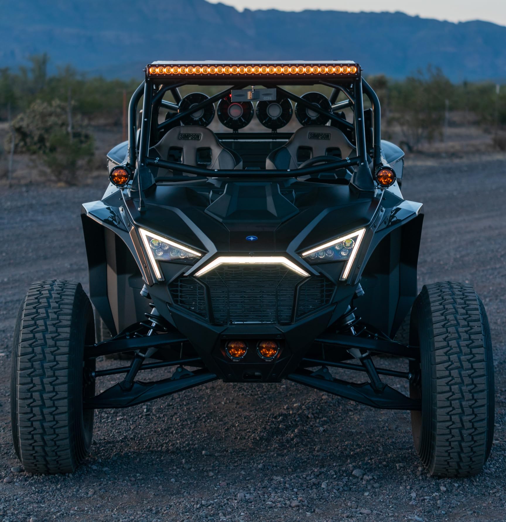 2017+ Polaris Pro R/Turbo R Rigid Industries Revolve Amber PRO Grille Light Kit (41651)