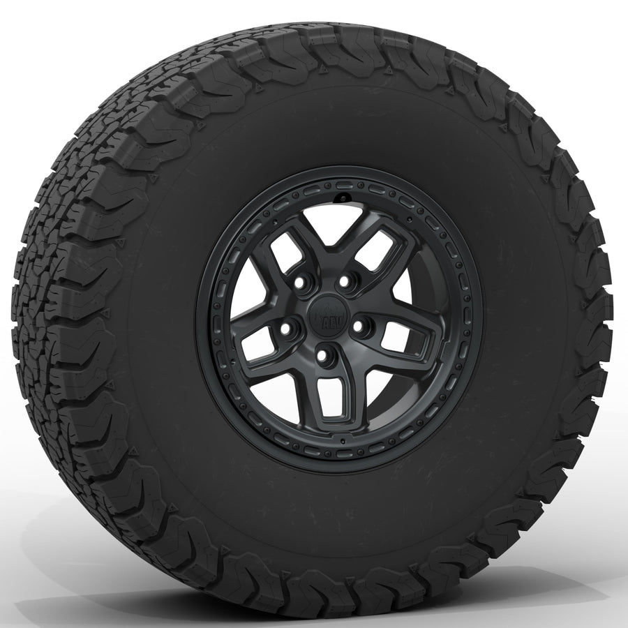 Borah AEV DualSport Wheel for JL Wrangler and JT Gladiator +25mm - M10 Satin Black