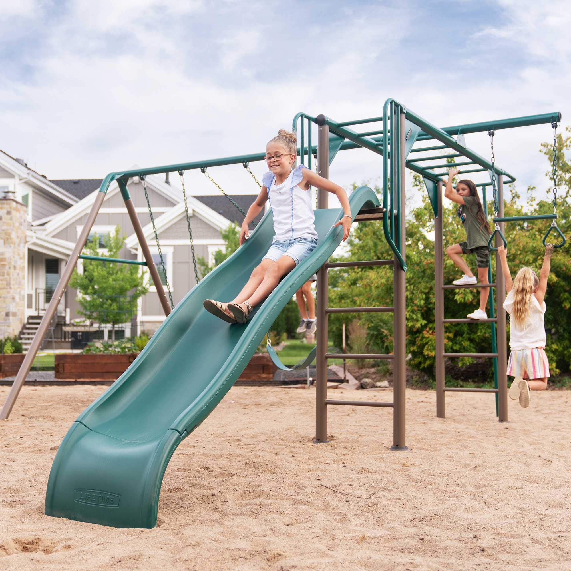 Monkey Bar Adventure Swing Set Lifetime 91028, Earthtone