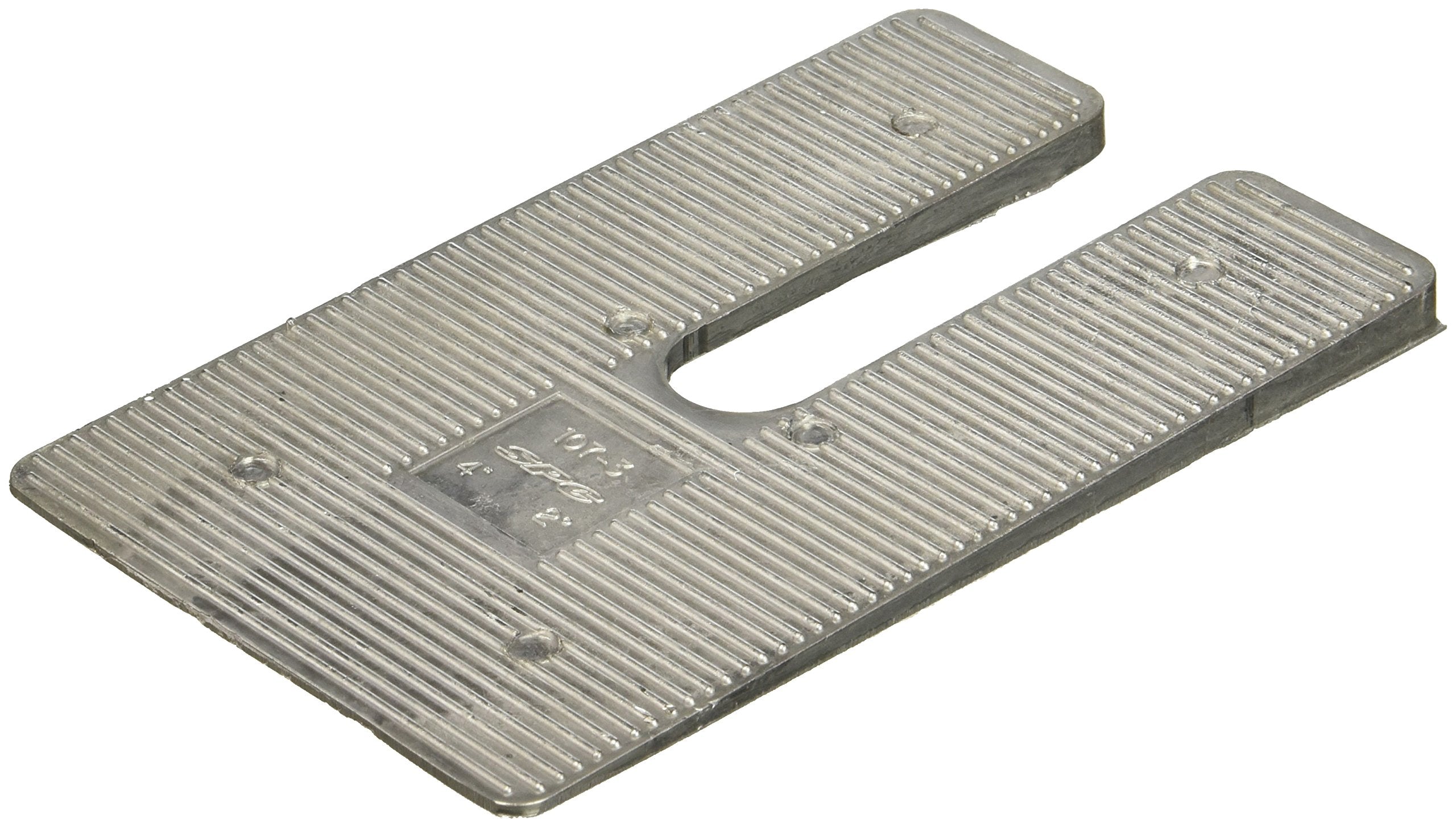 10732 Specialty Products Company 4" x 6.5" x 2° Aluminum Alloy Shim, (Pack of 6)