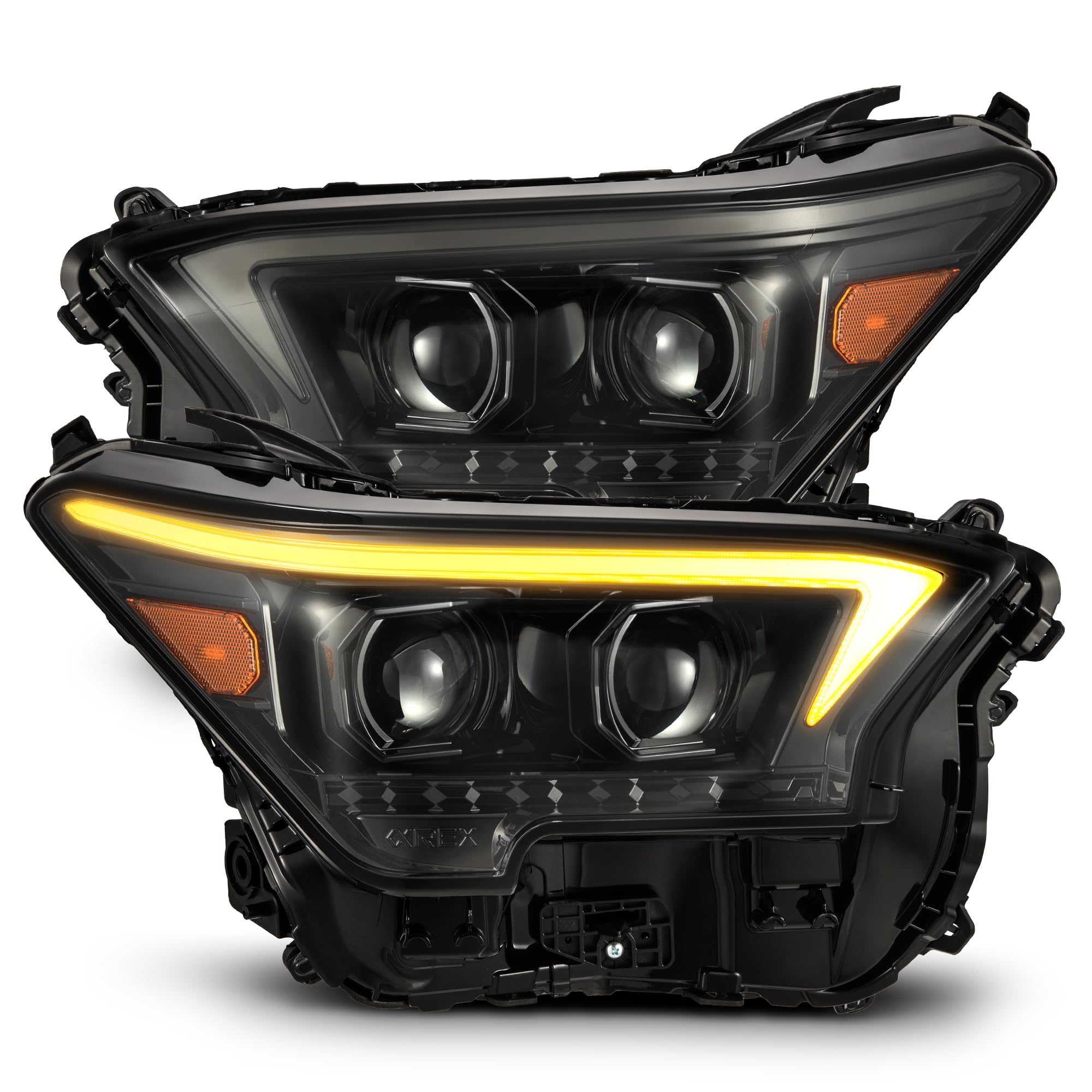 AlphaRex LED Projector Headlights Alpha-Black for 24-25 Tacoma /25-up 4Runner OG-Style LUXX-Series