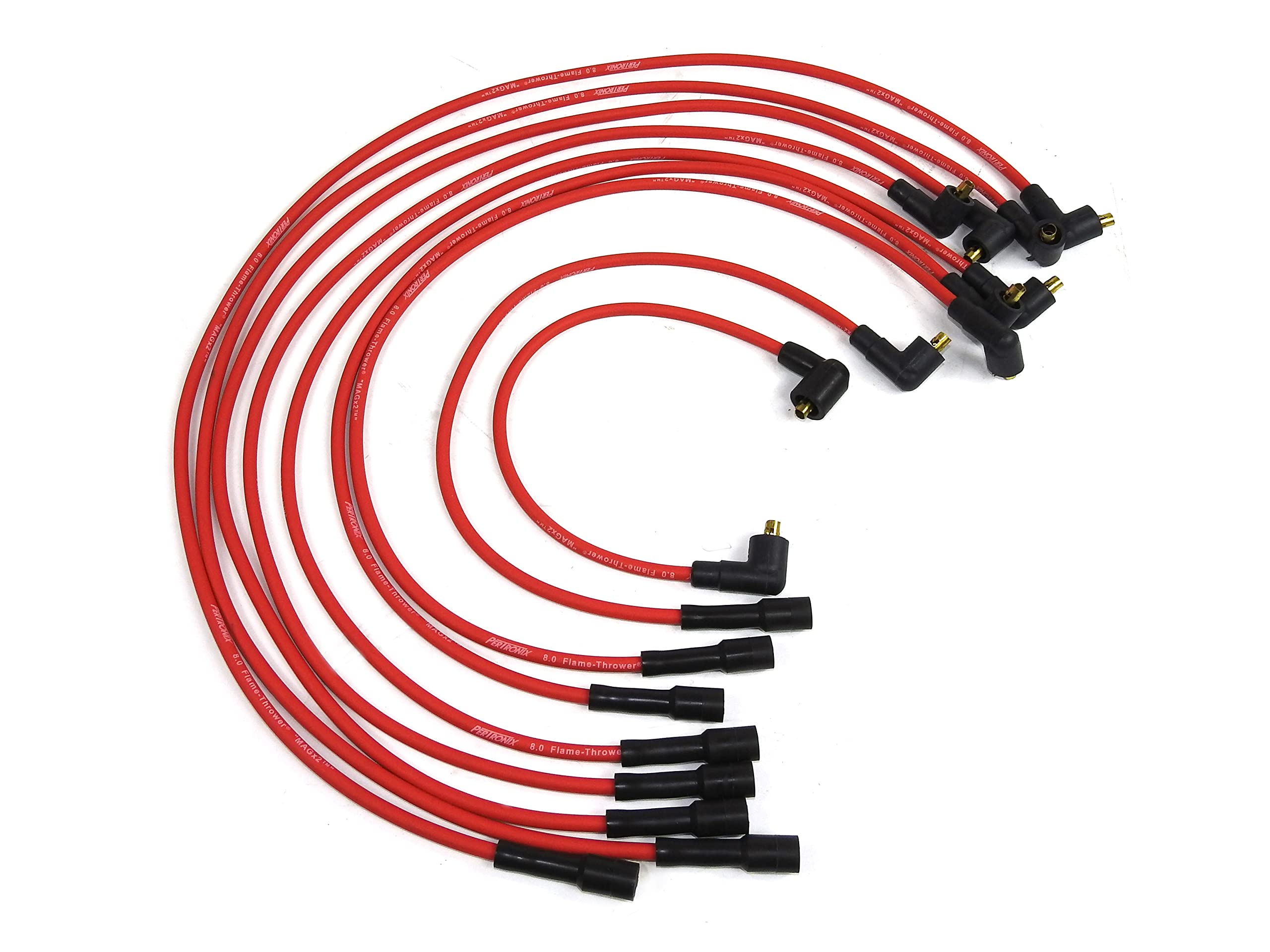 8MM Pertronix 808430 Wires, AMC Custom Fit Red 8MM Spark Plug Wires for AMC Custom Fit (Red)