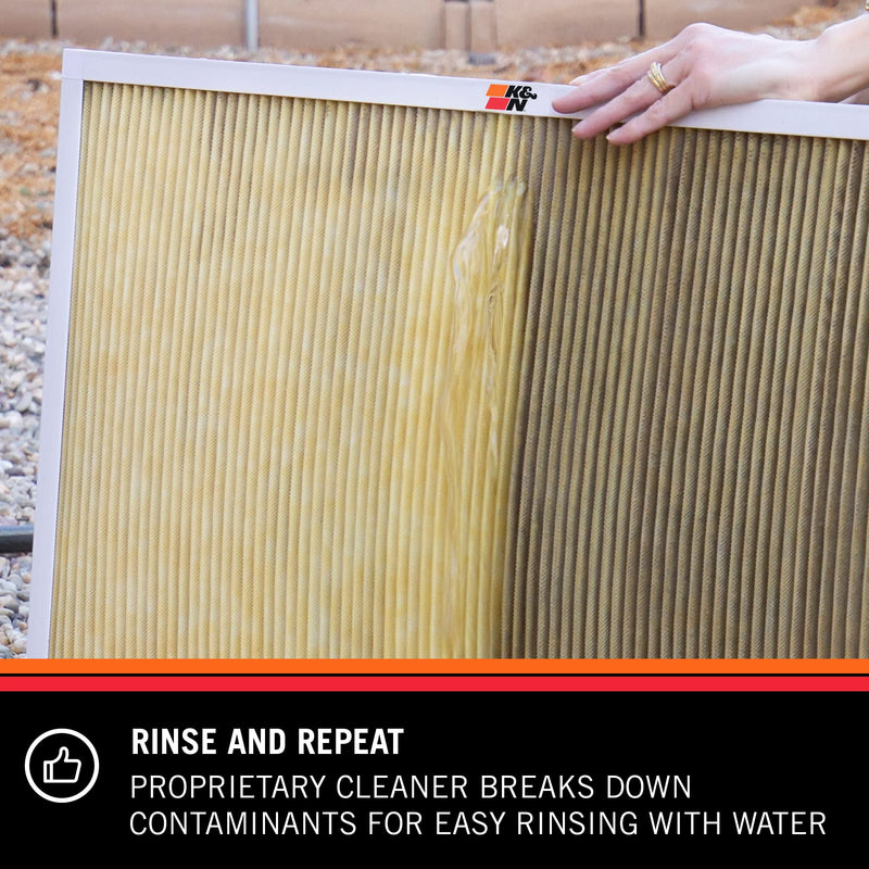 HVAC Filter Cleaner K&N: 32 Oz Spray Bottle Filter Cleaner and Refresher; Restores Performance K&N Home Air Filter; 99-6010