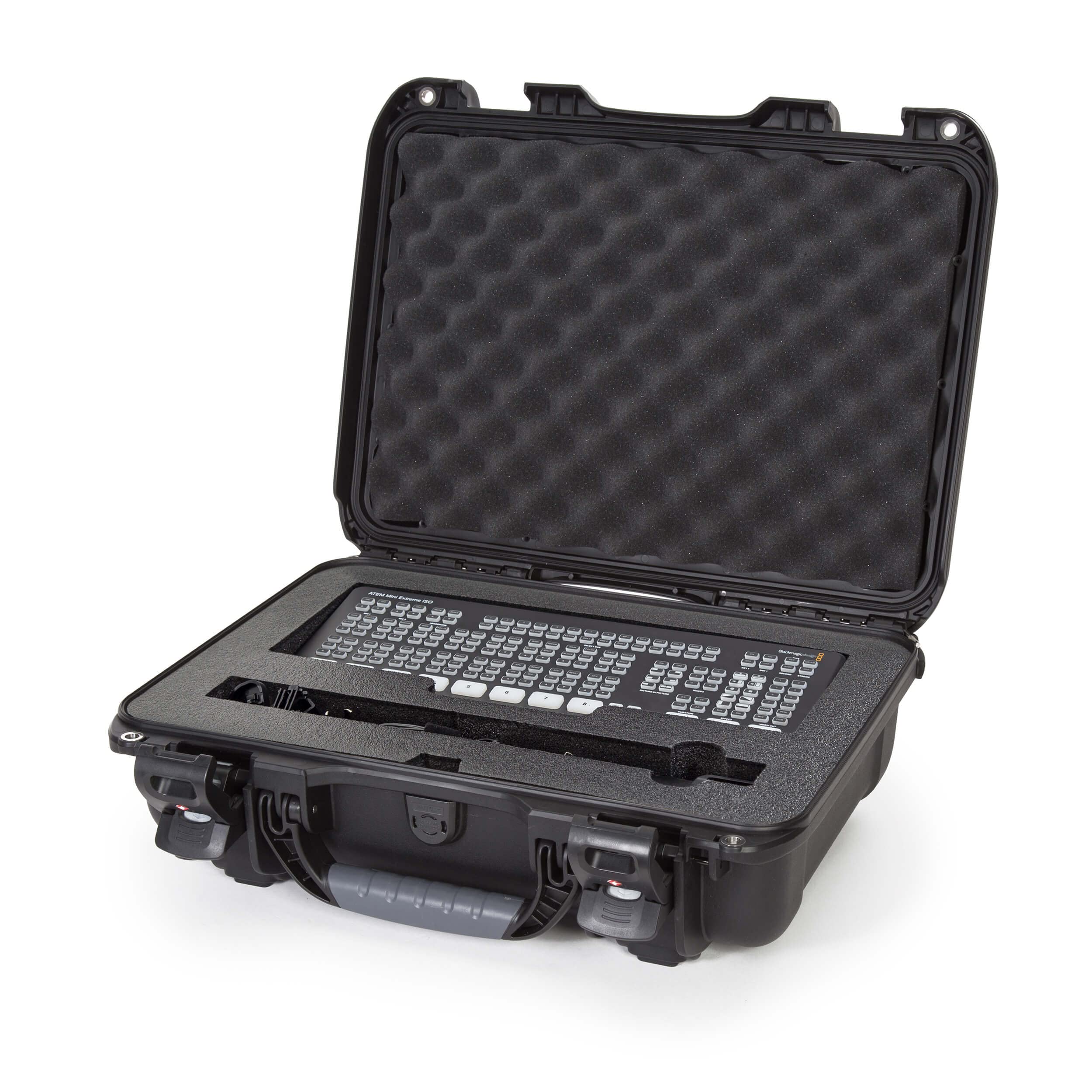 NANUK Waterproof Hard Case 923 with Foam Insert for Blackmagic Design ATEM Mini Extream ISO, Black