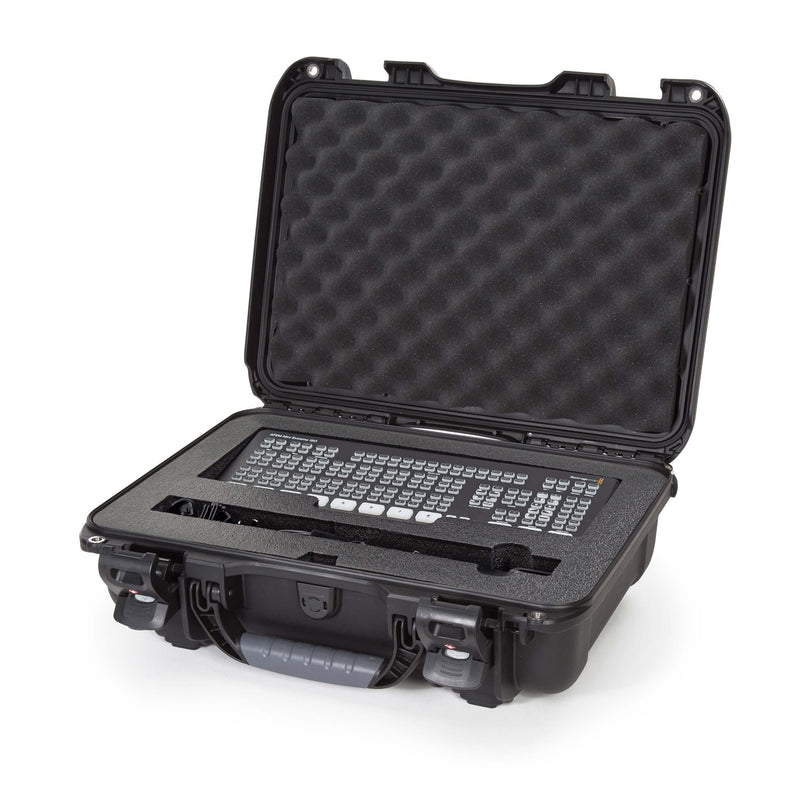 NANUK Waterproof Hard Case 923 with Foam Insert for Blackmagic Design ATEM Mini Extream ISO, Black