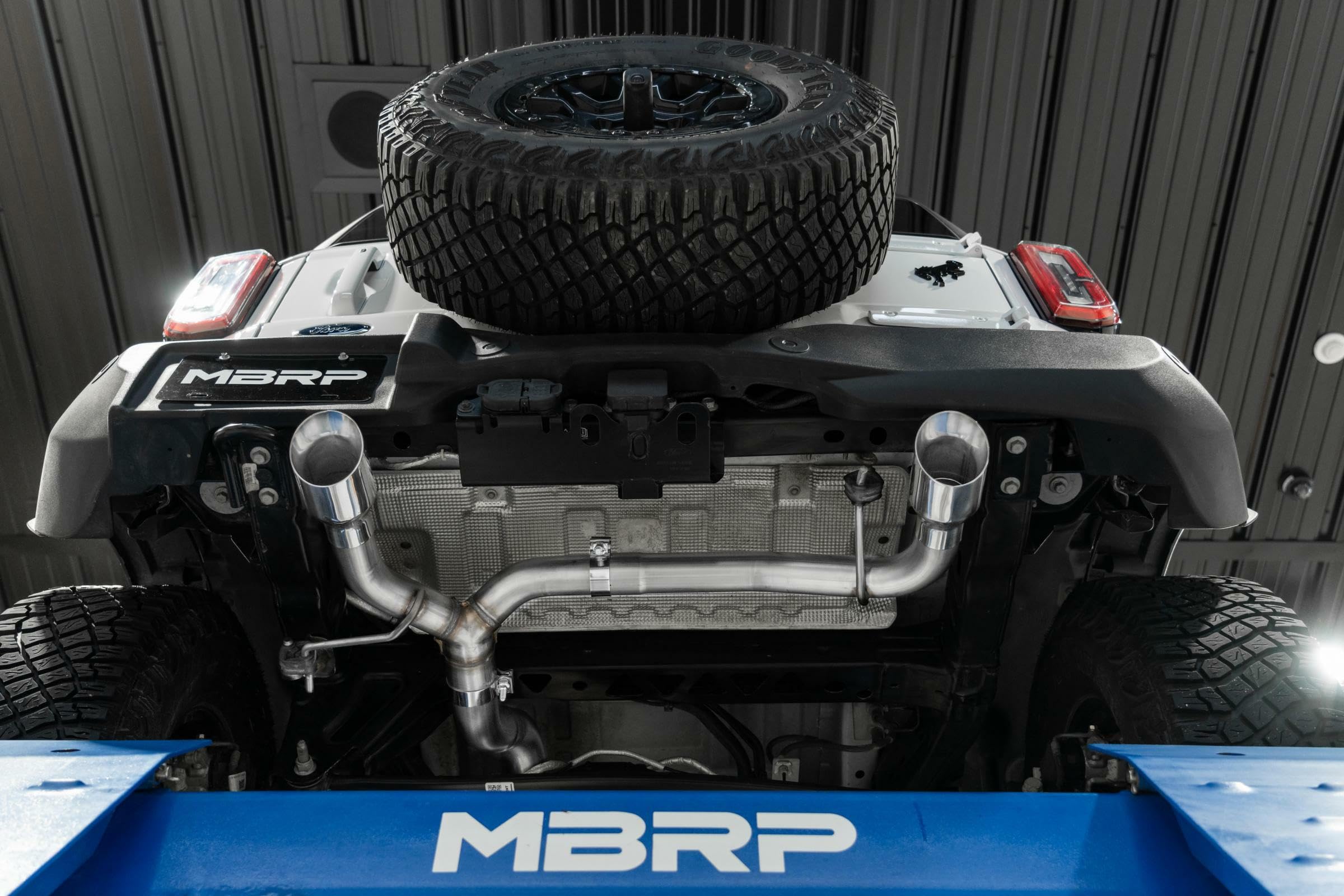 21-22 Ford Bronco MBRP 2.3/2.7L EcoBoost 2/4-Dr 3in Catback Dual Split Rear Exit BLK AL