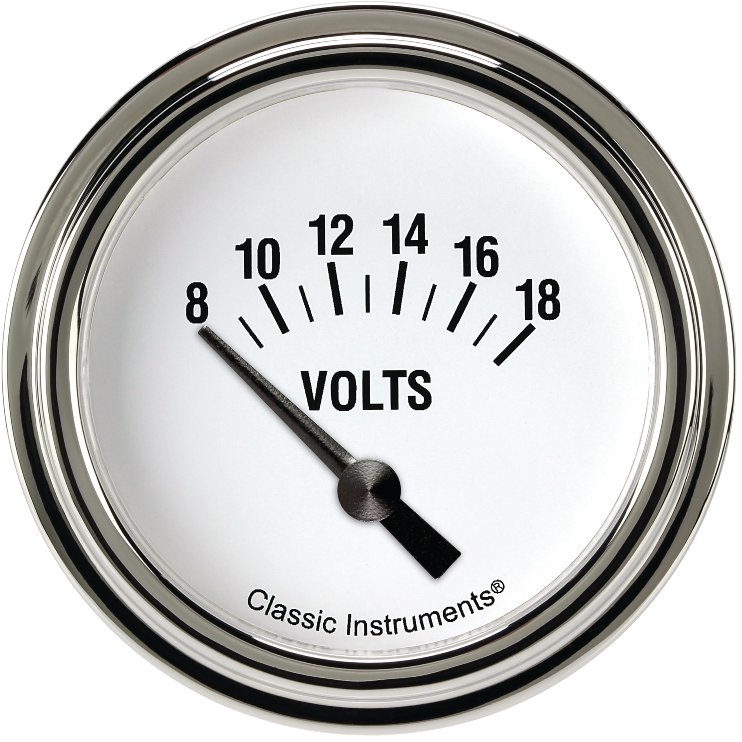 White Hot Classic Instruments 2-5/8" Volt Gauge WH230SLF