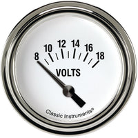 White Hot Classic Instruments 2-5/8" Volt Gauge WH230SLF