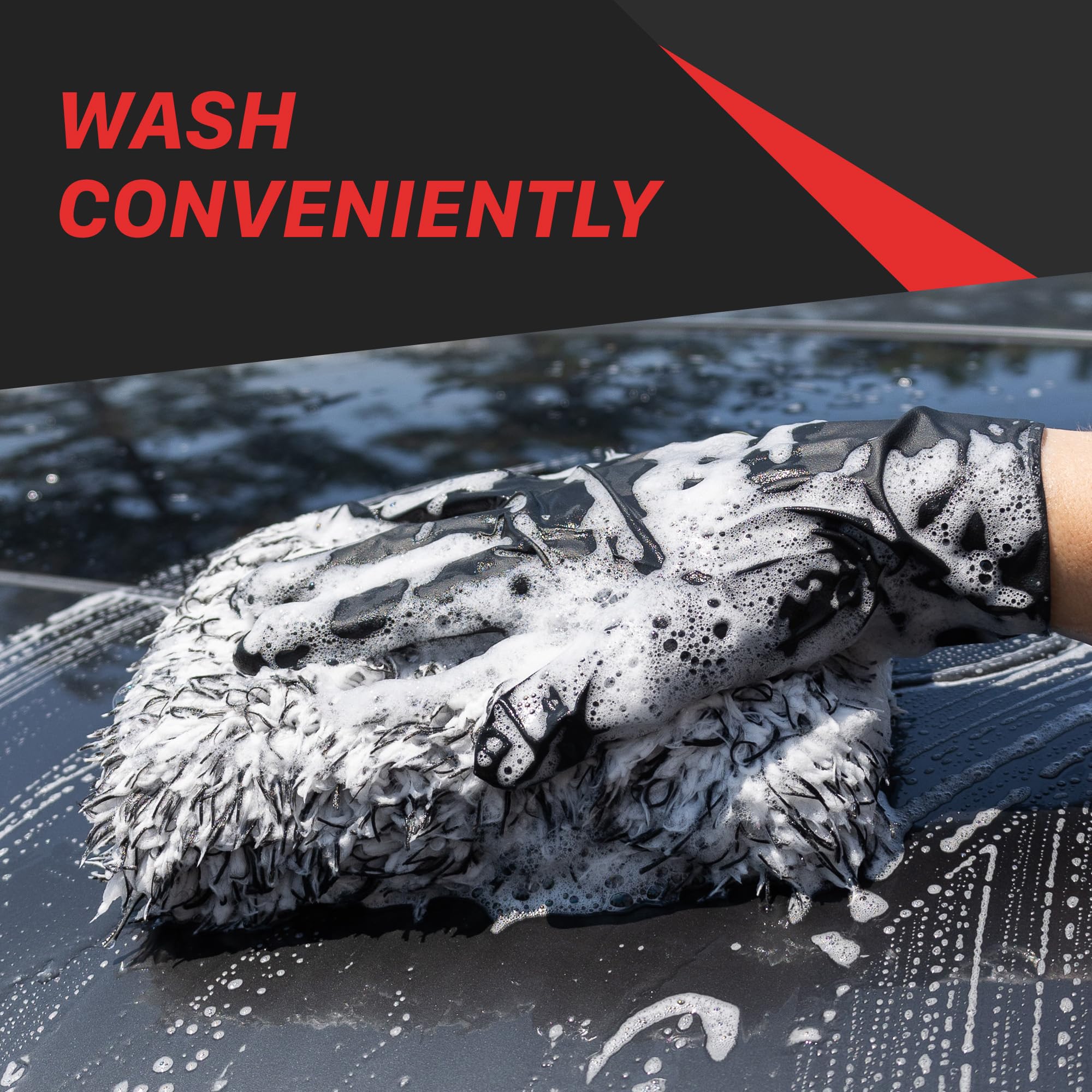 Maxshine Super Fluffy Universal Microfiber Wash Pad | Ergonomic Scratch-Free Car Wash Pad for Wax, Sealants & Glazes | Washable Reusable Microfiber Pad | Auto Detailing & Car Cleaning Tool