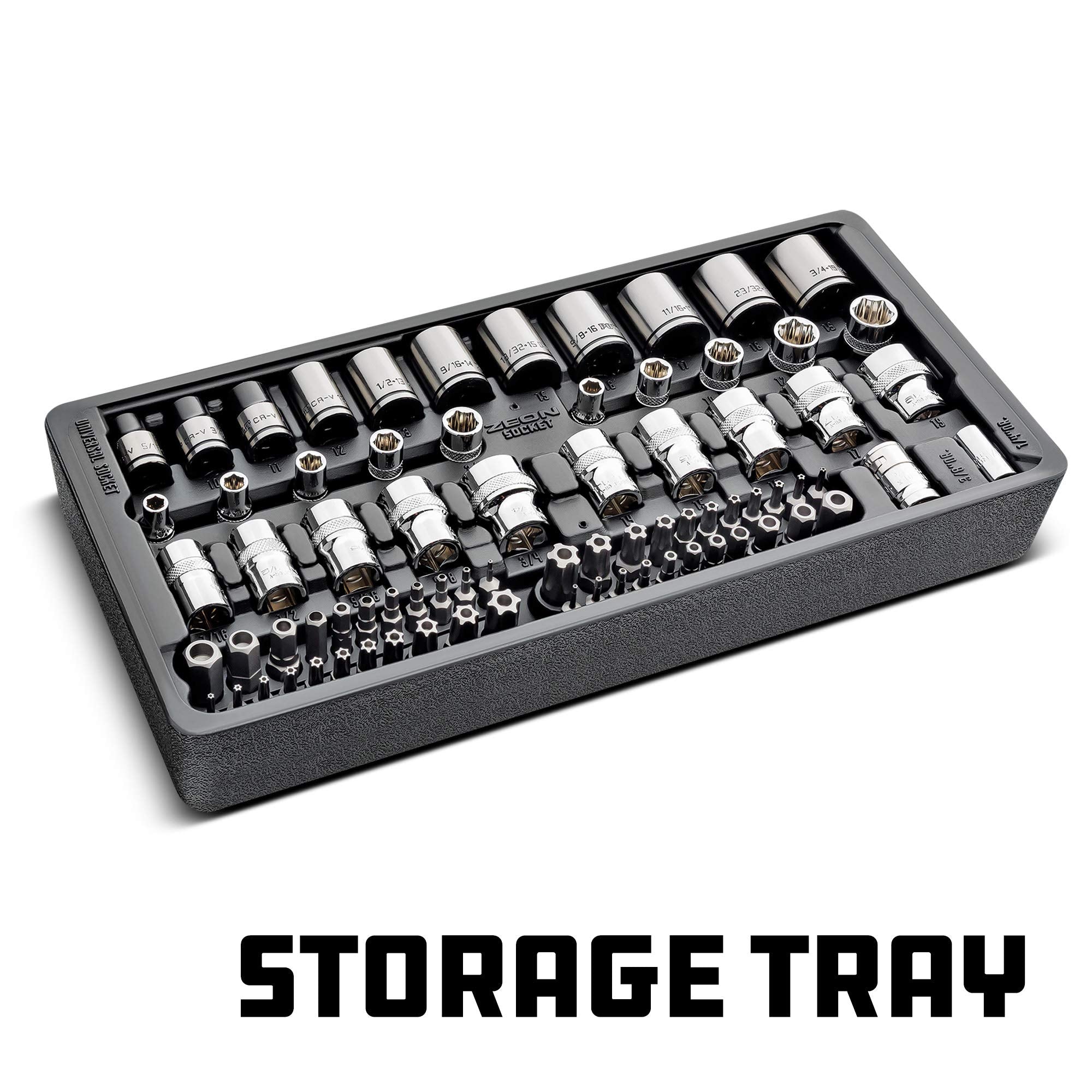 Powerbuilt 81 Piece Socket & Bit Set Special Solutions – Removes Damaged, Tamper-Proof Fasteners – Includes ZEON, Spline, Hex, Star, Security Bits, Bit Adapters & Storage Tray - 642568