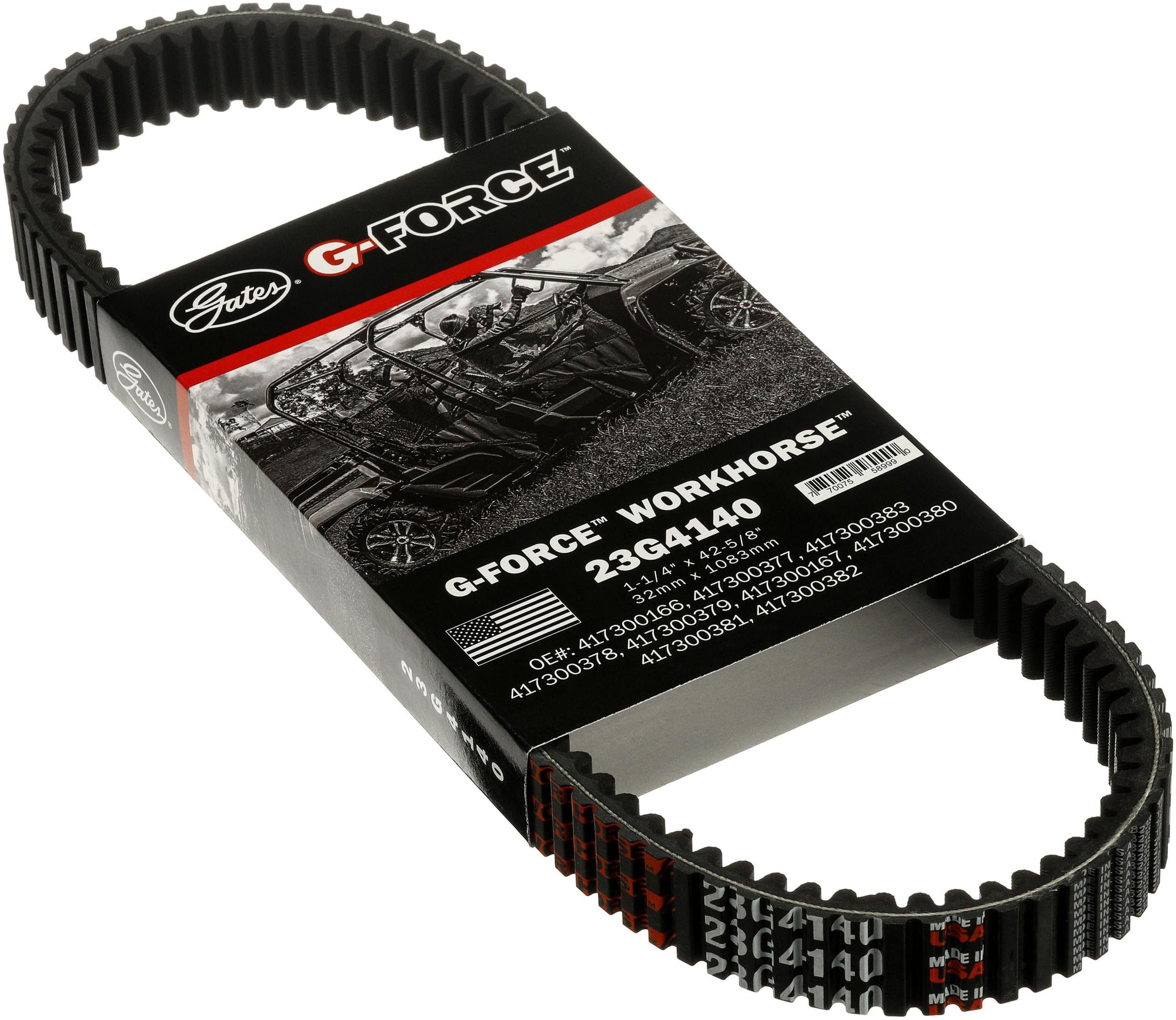 Gates G-Force 23G4140 WorkHorse Continuously Variable Transmission (CVT) Belt